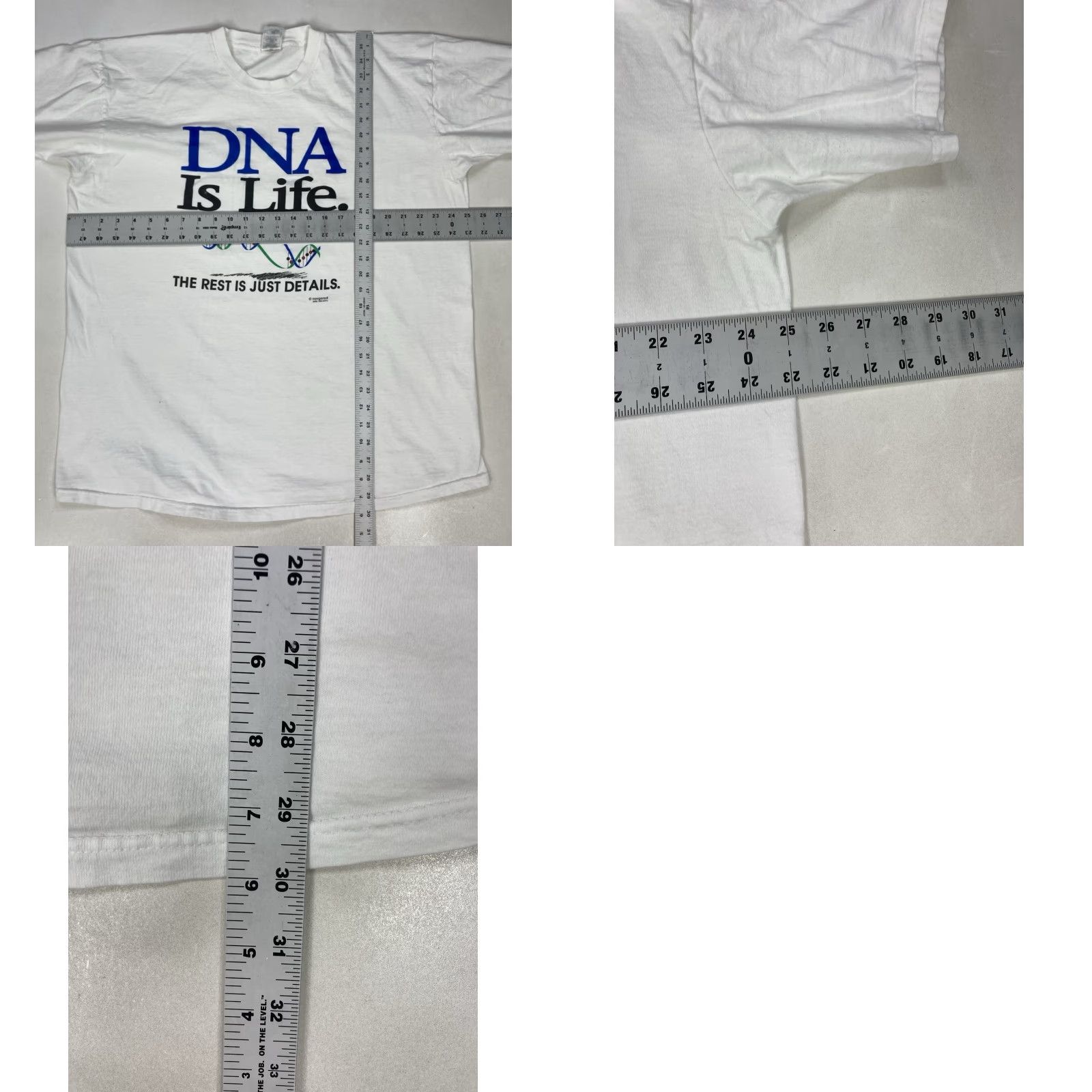 Fruit Of The Loom VINTAGE Fruit of the Loom DNA Is Life The Rest Is Just Details Graphic T-shirt Men XXL White Size US XXL / EU 58 / 5 - 8 Thumbnail