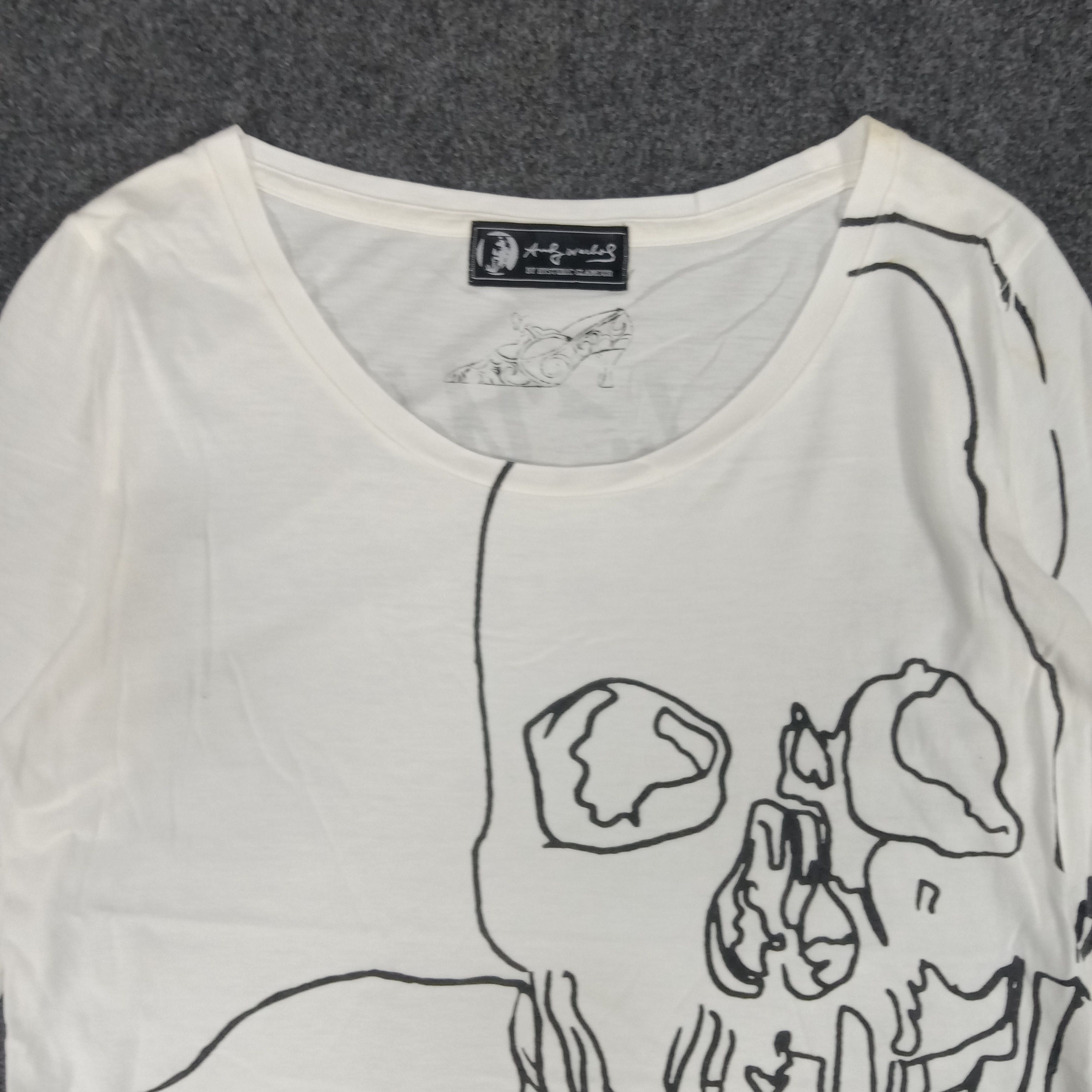 Andy Warhol × Hysteric Glamour × Vintage Andy Warhol X Hysteric Glamour Skull Art Tshirt Size XS / US 0-2 / IT 36-38 - 3 Thumbnail
