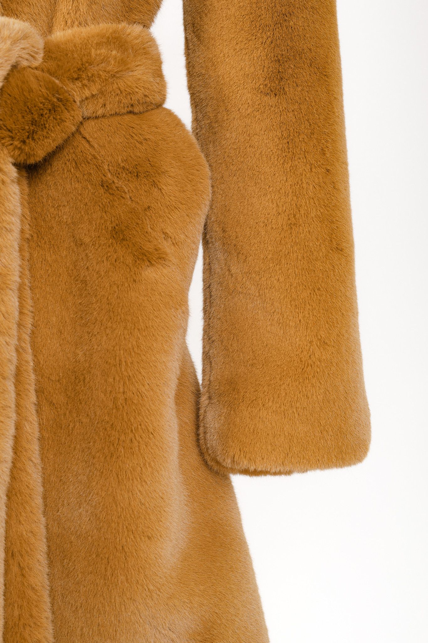 Rag & Bone Rag & Bone Bijou Camel Belted Faux Fur Coat Size S / US 4 / IT 40 - 6 Thumbnail