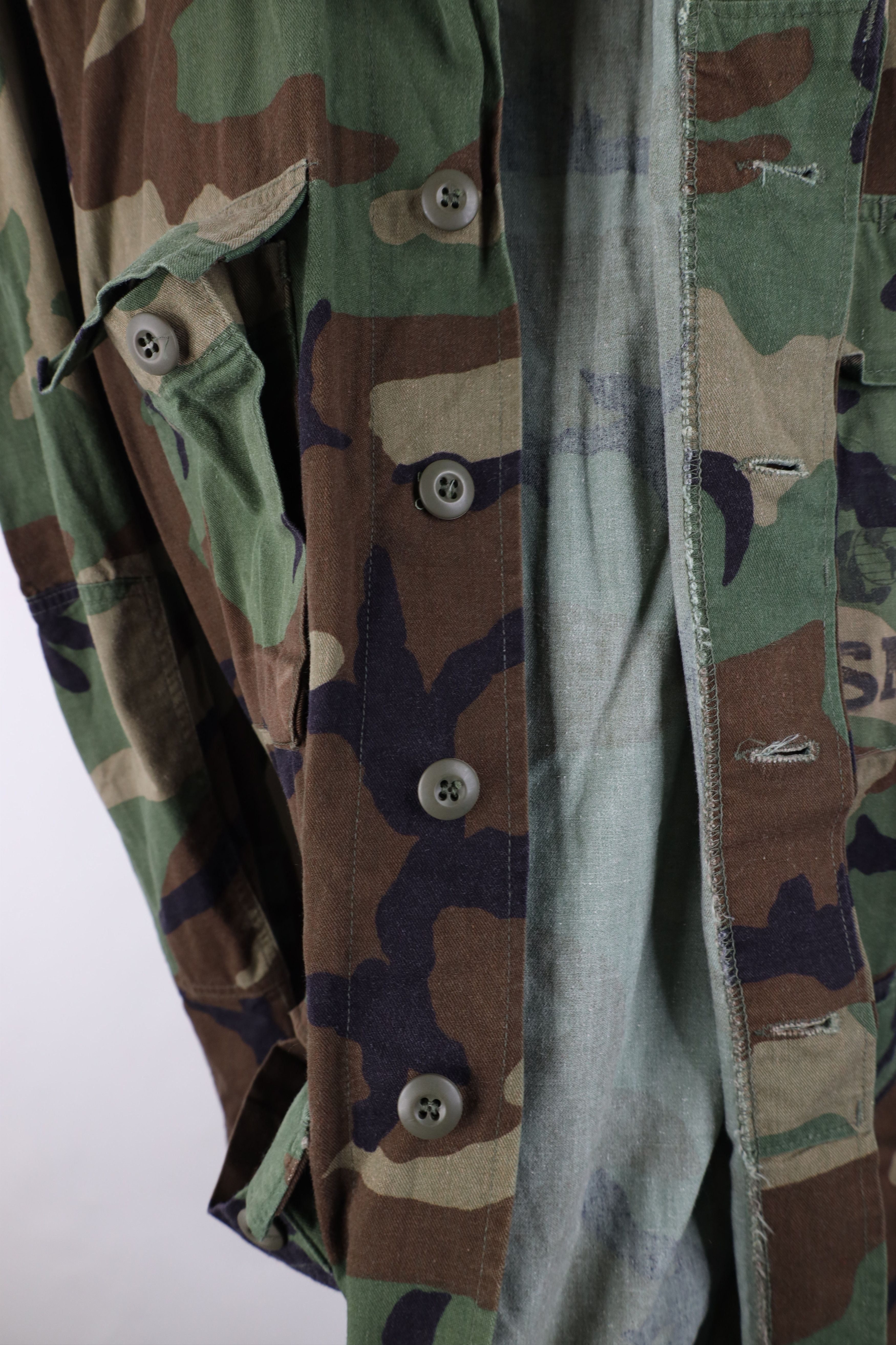 Vintage Vintage 80s USGI Stamp Woodland Camouflage Combat Jacket Size US S / EU 44-46 / 1 - 9 Thumbnail