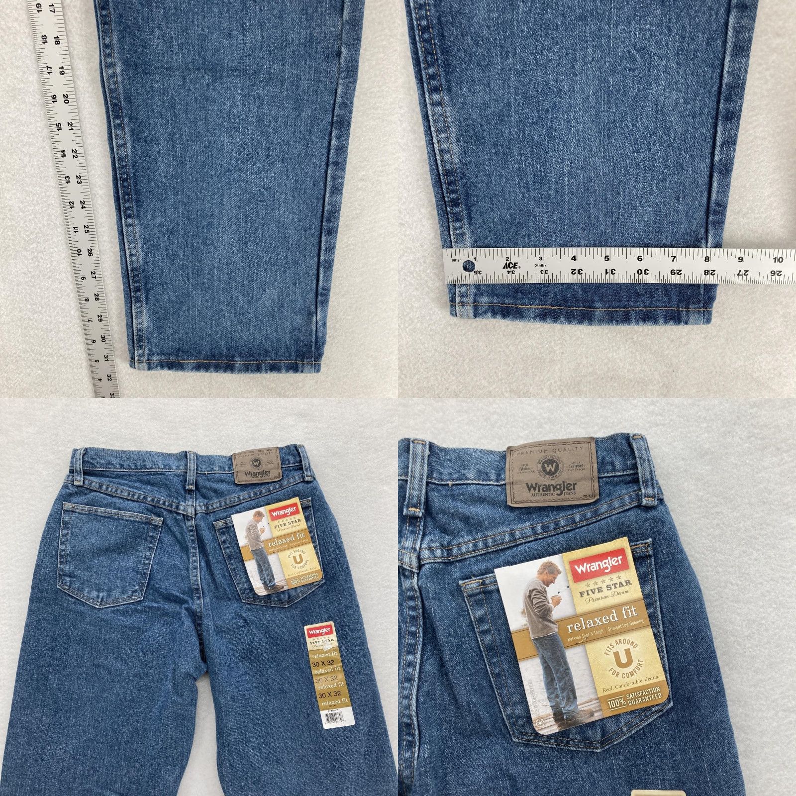 Wrangler Wrangler Jeans Mens 30x32 Blue Five Star Premium Denim Relaxed Fit Workwear NWT Size US 30 / EU 46 - 8 Thumbnail