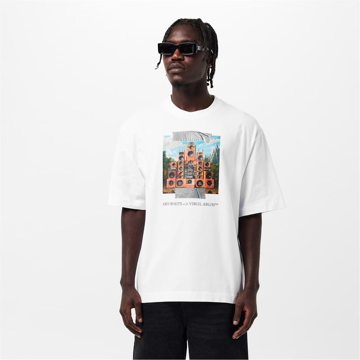 Off-White o1g2r1mq0226 Train T-Shirt In White Size US M / EU 48-50 / 2 - 3 Thumbnail