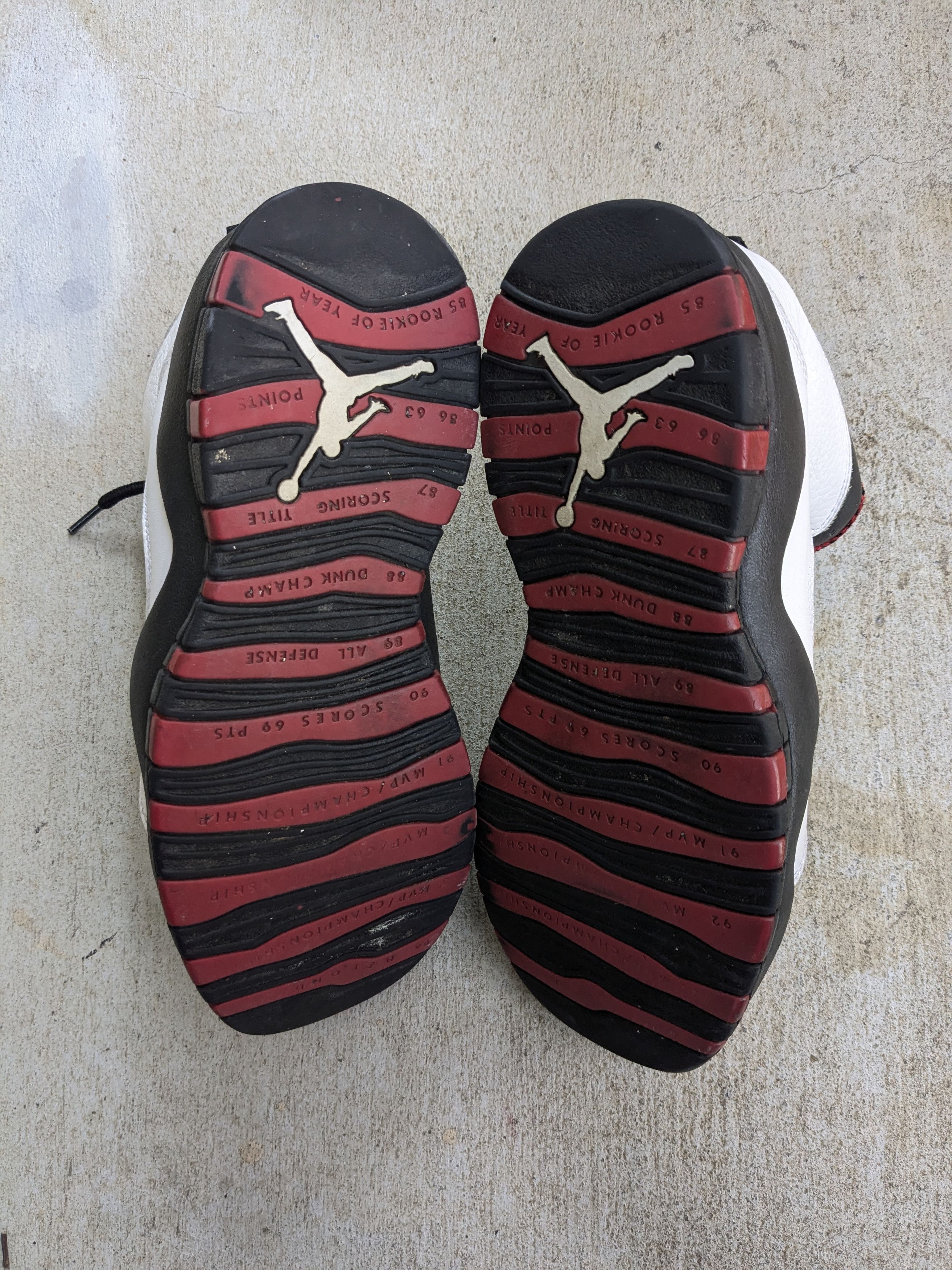 Jordan Brand Nike Air Jordan 10 X Retro Chicago 9.5 Bulls 310805-100 Size US 9.5 / EU 42-43 - 19 Thumbnail