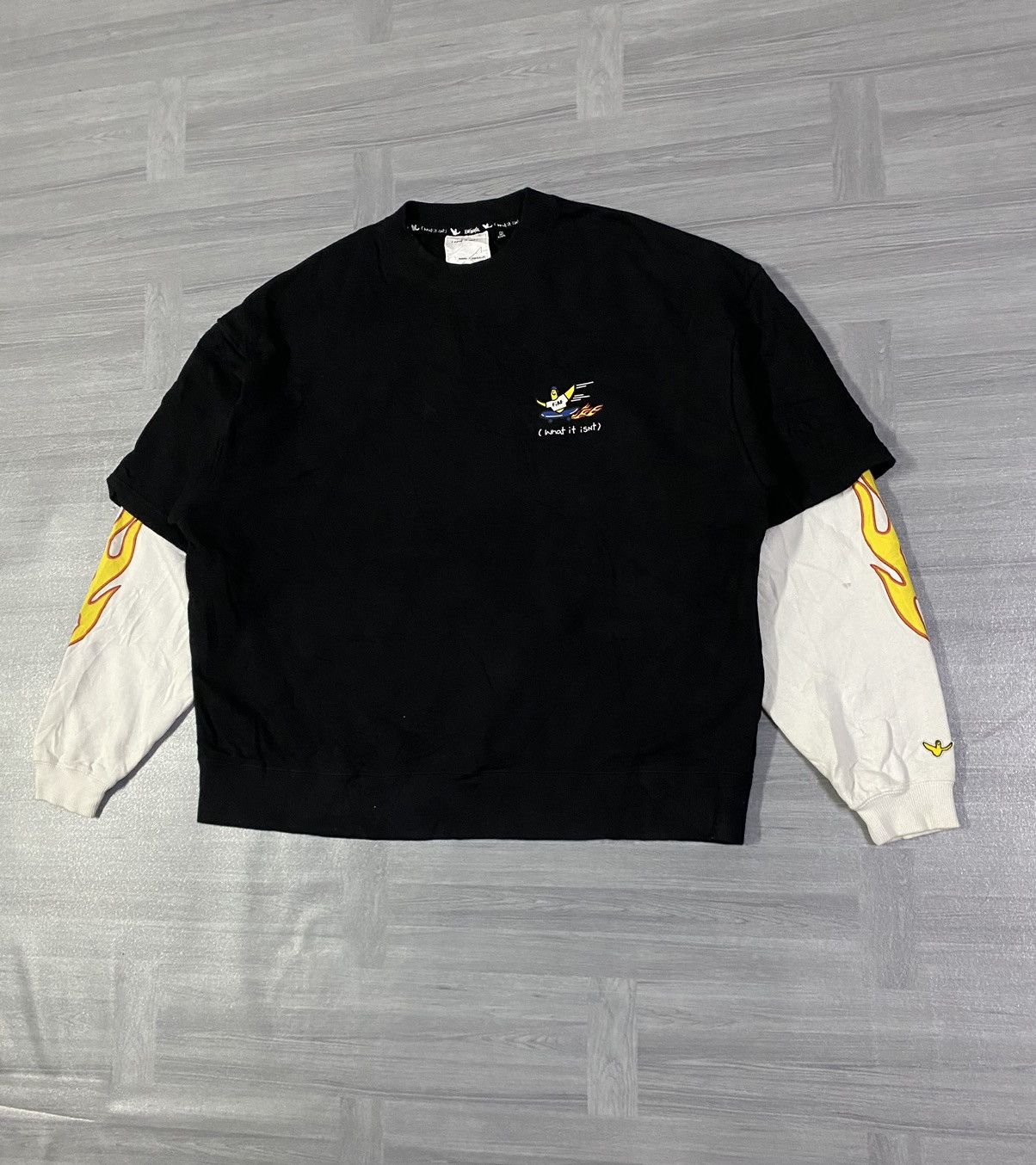 Other MARK GONZALES Men's Fleece-Lined Big Sweatshirt FIRE Size US M / EU 48-50 / 2 - 4 Thumbnail