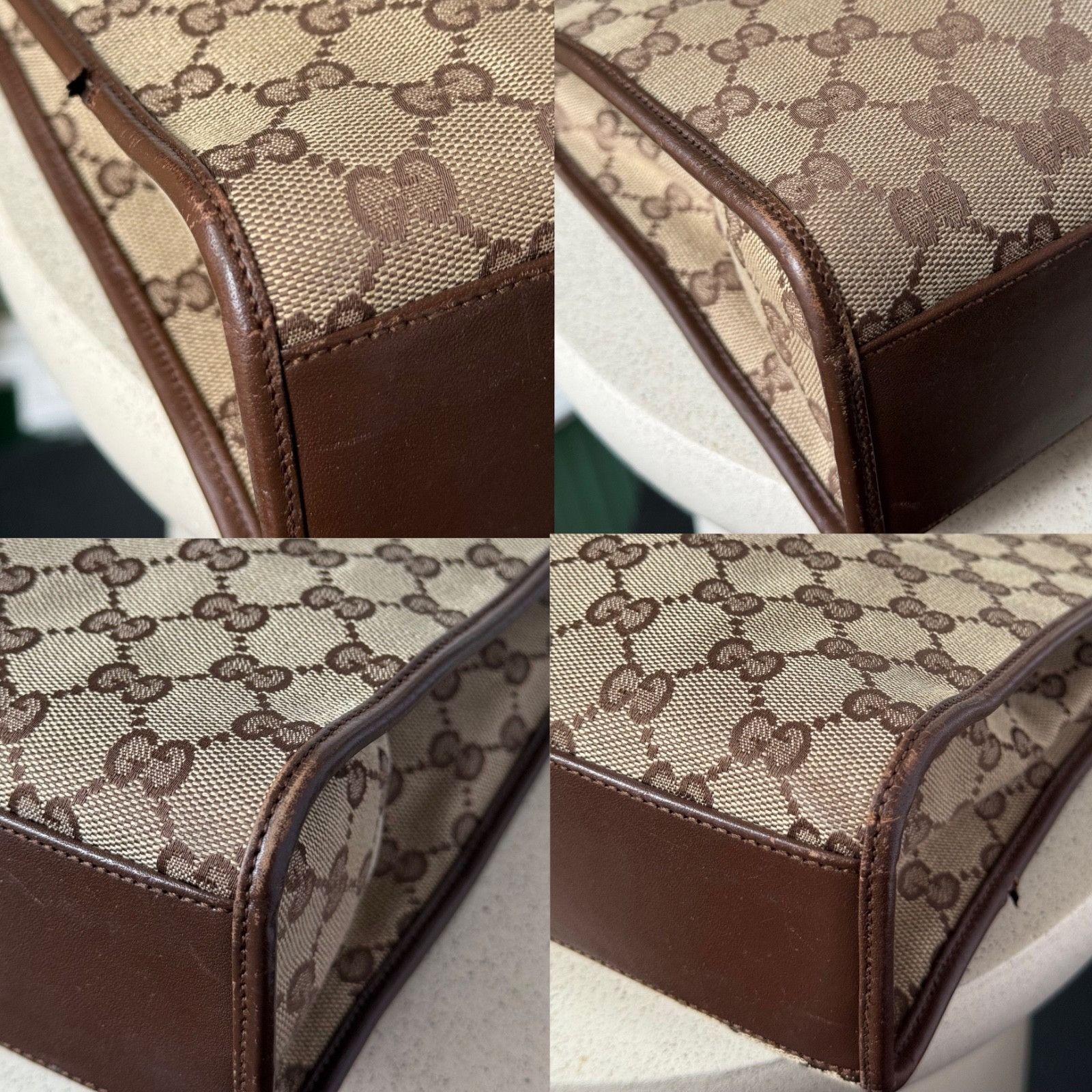Gucci Gucci Monogram Jackie Canvas Beige Brown Shoulder Bag Size ONE SIZE - 12 Thumbnail