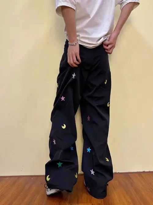 Japanese Brand Mayuko x Miyo Black High Street Vintage Loose Casual Pants Size US 29 - 3 Thumbnail