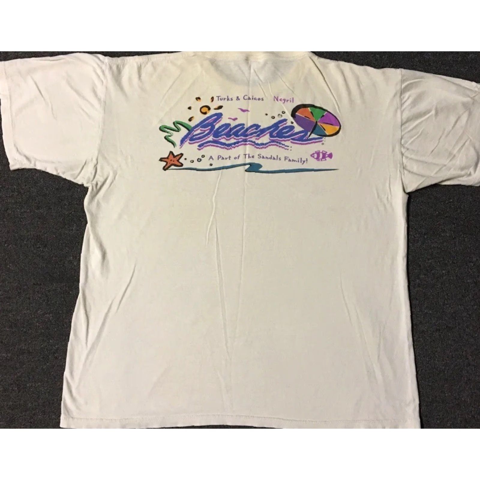 Vintage Vtg Sandals Resort faded shirt M Beach Surf Abstract Art Vaporwave Grunge 90s OP Size US M / EU 48-50 / 2 - 2 Thumbnail