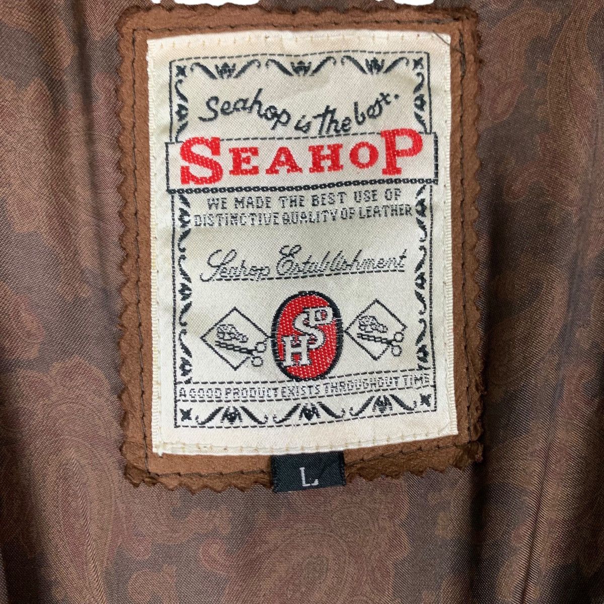 Japanese Brand SEAHOP Cowhide Suede Leather Casual Bomber Jacket #1286-C58 Size US L / EU 52-54 / 3 - 15 Thumbnail