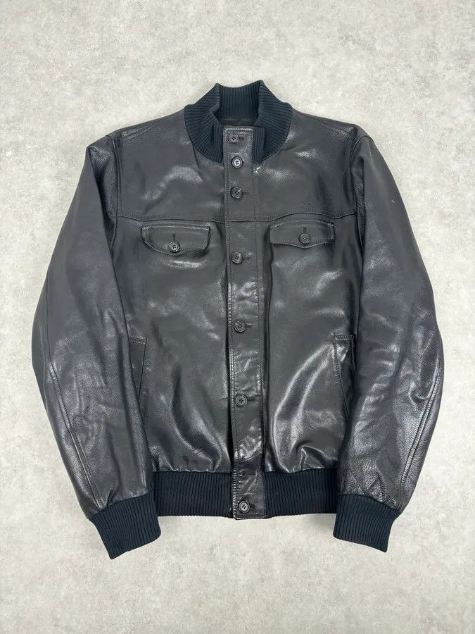 Prada AW2008 Prada Buttoned Black Leather Jacket Size US L / EU 52-54 / 3 - 1 Thumbnail