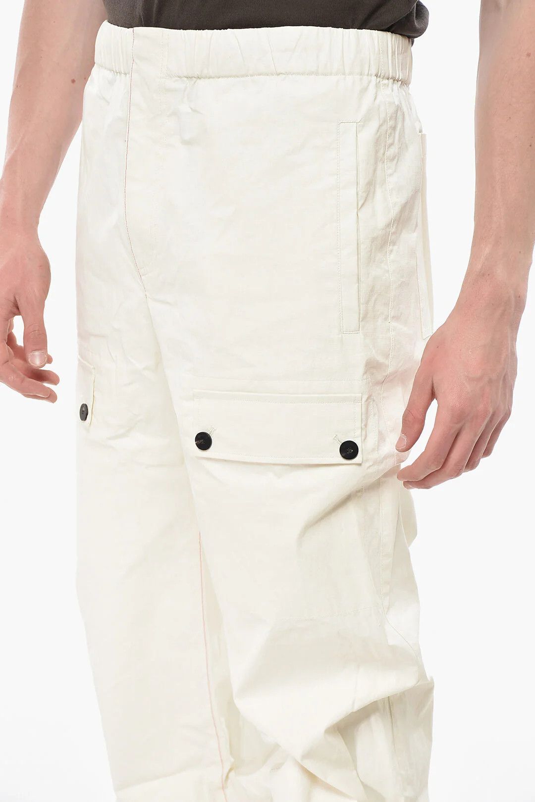 Salvatore Ferragamo og1mm0426 Coated Linen Cargo Pant in Beige Size US 30 / EU 46 - 3 Thumbnail
