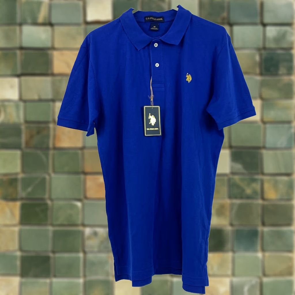 Vintage VINTAGE US Polo Assn Blue Cotton Short Sleeve Polo Shirt Mens Medium NWT Size US M / EU 48-50 / 2 - 1 Thumbnail