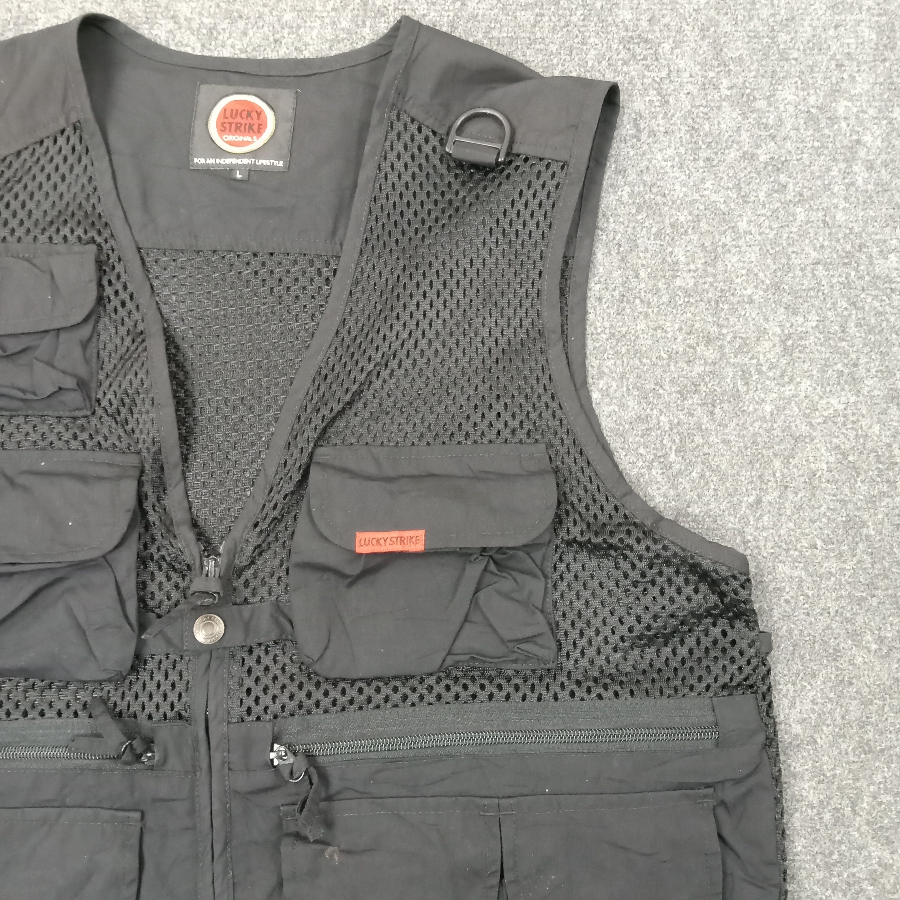 Japanese Brand Lucky Strike Racing Team Promo Utility Vest C239N76 Size US L / EU 52-54 / 3 - 3 Thumbnail