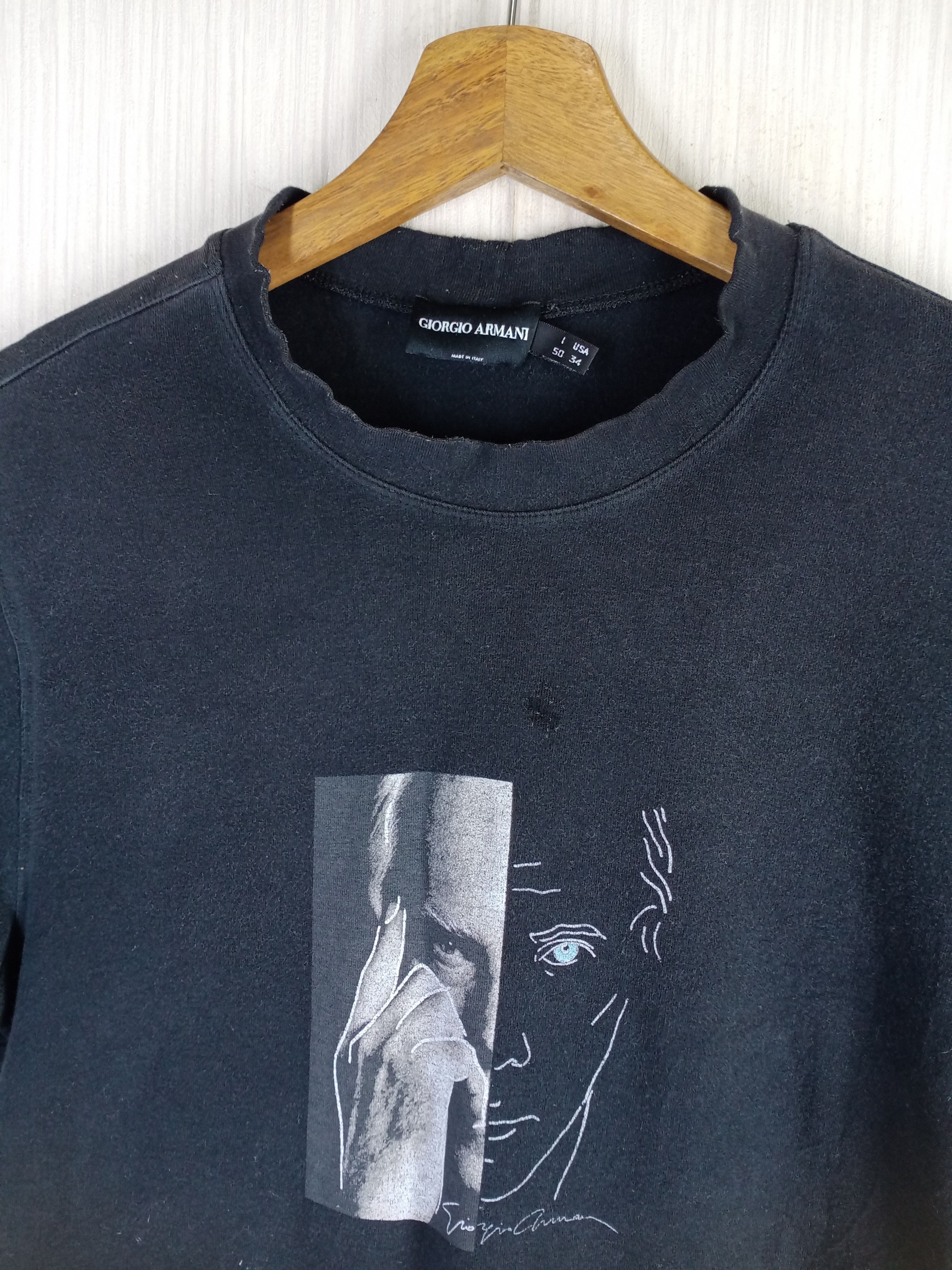 Giorgio Armani Rare Giorgio Armani Black Tshirt Size US S / EU 44-46 / 1 - 5 Thumbnail