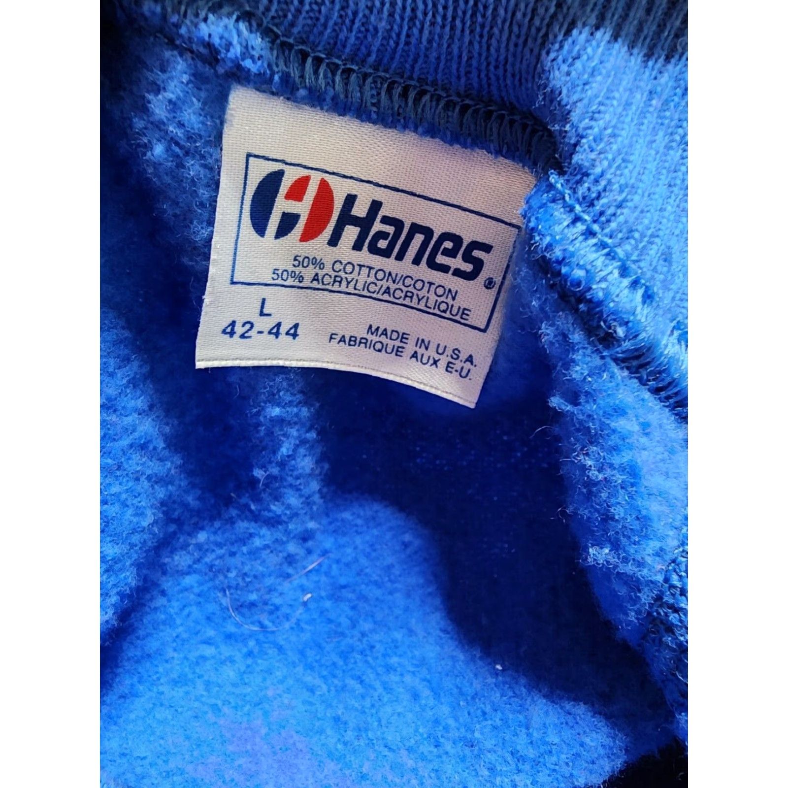 Hanes VINTAGE Hanes Sweatshirt Mens L Crew Neck Blue Graphic Print Sweatshirt For Winners Only Size US L / EU 52-54 / 3 - 5 Thumbnail