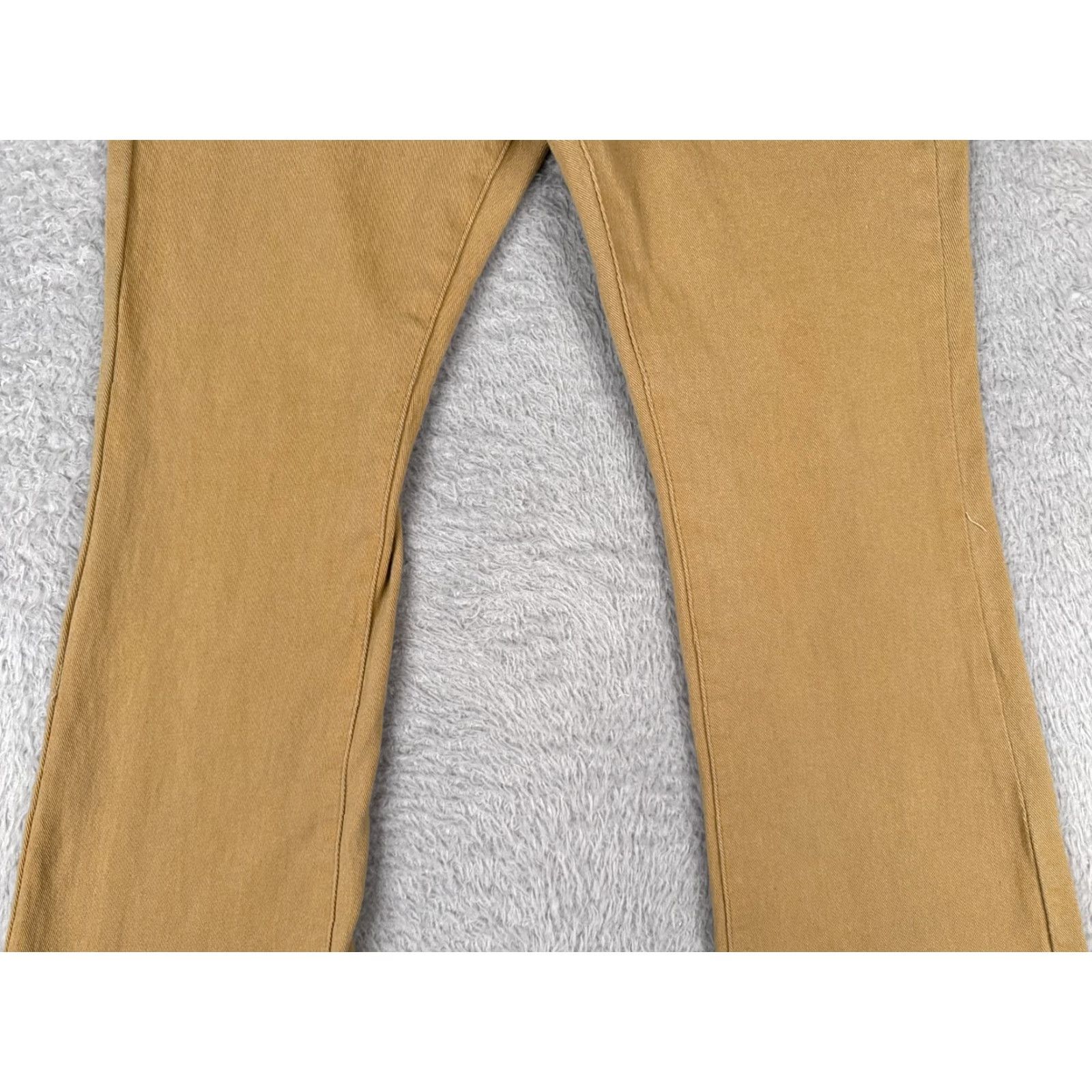 Lands' End VINTAGE Jeans Womens 25 Beige Butterscotch Flared High Rise Cotton Blend Raw Hem 25x28 Lands' End Denim 5-Pocket Womens Jeans Size 42" / US 20 - 3 Thumbnail