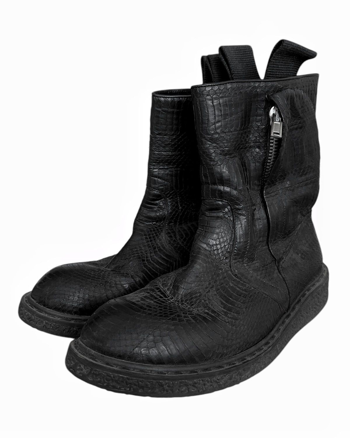 Rick Owens GRAIL SS09 Strutter Python Pull On Creeper Boot | Grailed