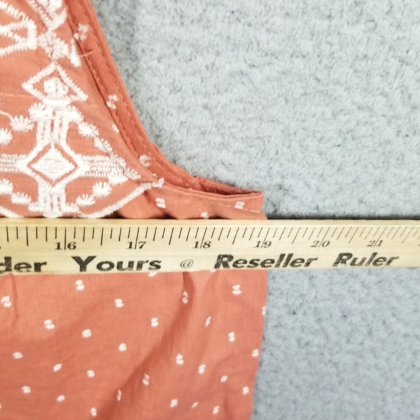 Anthropologie VINTAGE Anthropologie MINE Tank Top Women Medium Sleeveless Peach Floral Cottagecore Summer Shirt Size M / US 6-8 / IT 42-44 - 6 Thumbnail