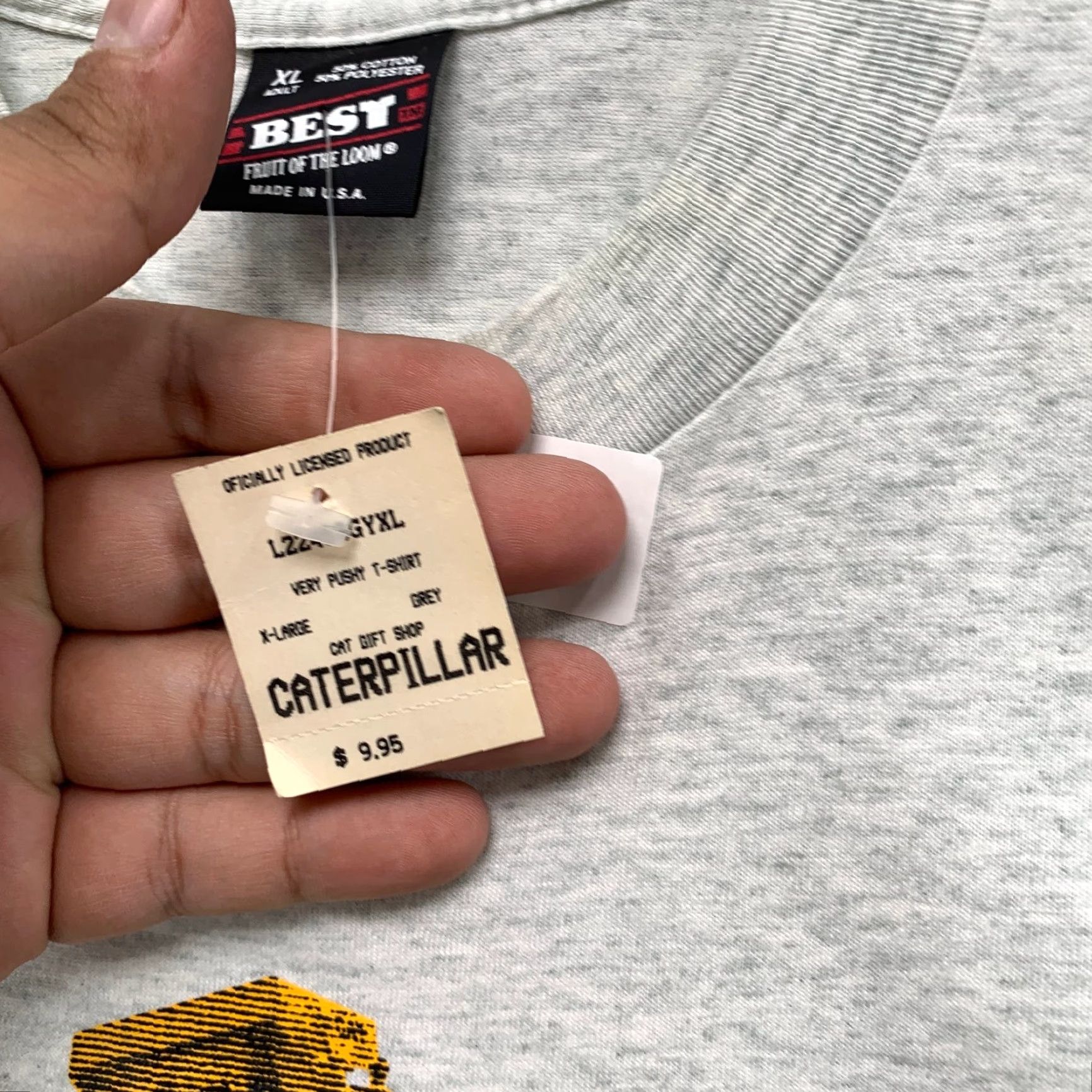 Vintage Vintage CAT Caterpillar Shirt Mens XL Gray Single Stitch Made USA NEW Bulldozer Size US XL / EU 56 / 4 - 5 Thumbnail