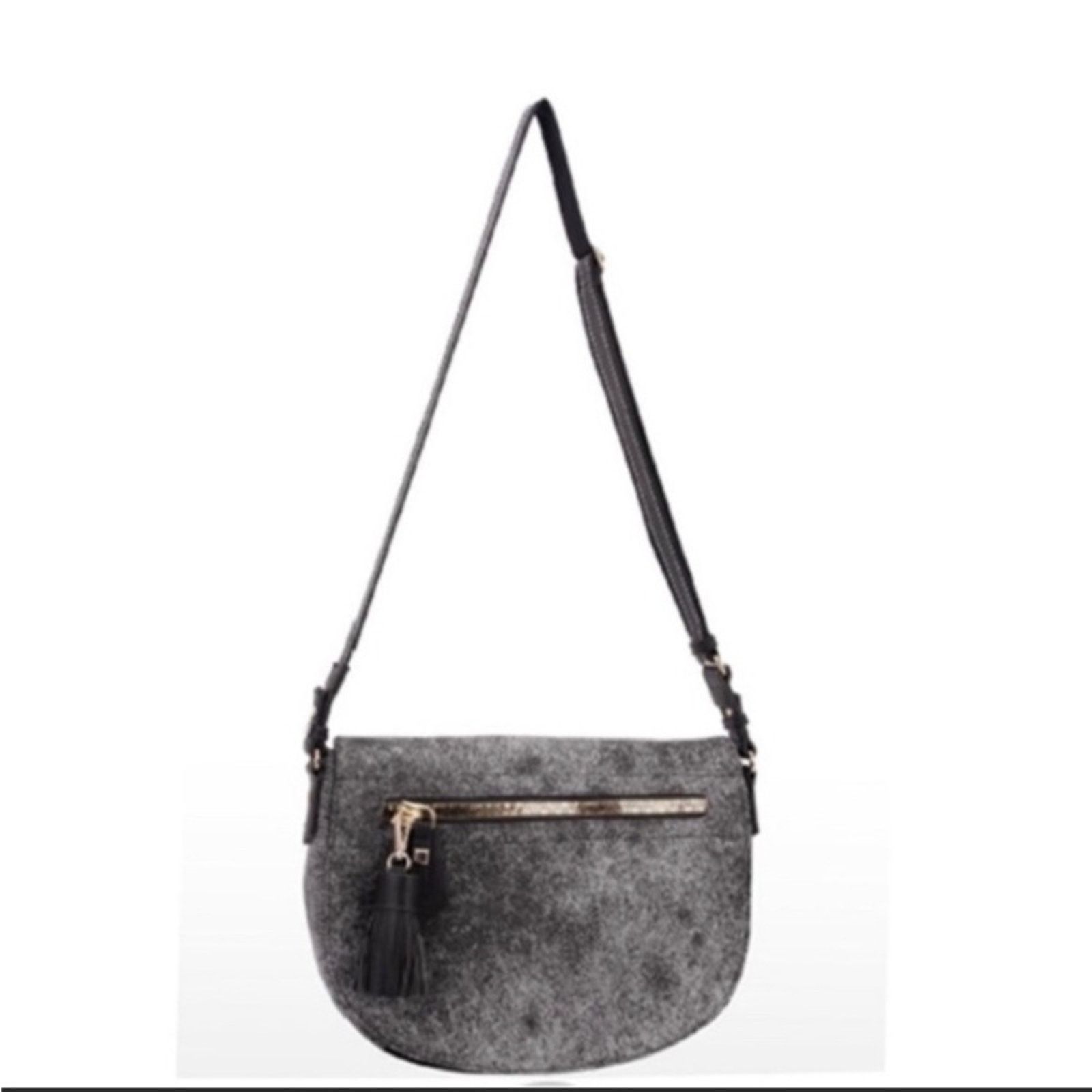 David Jones Saddle Bag Style Cross Body Bag NWT Gray in Grey, Women's