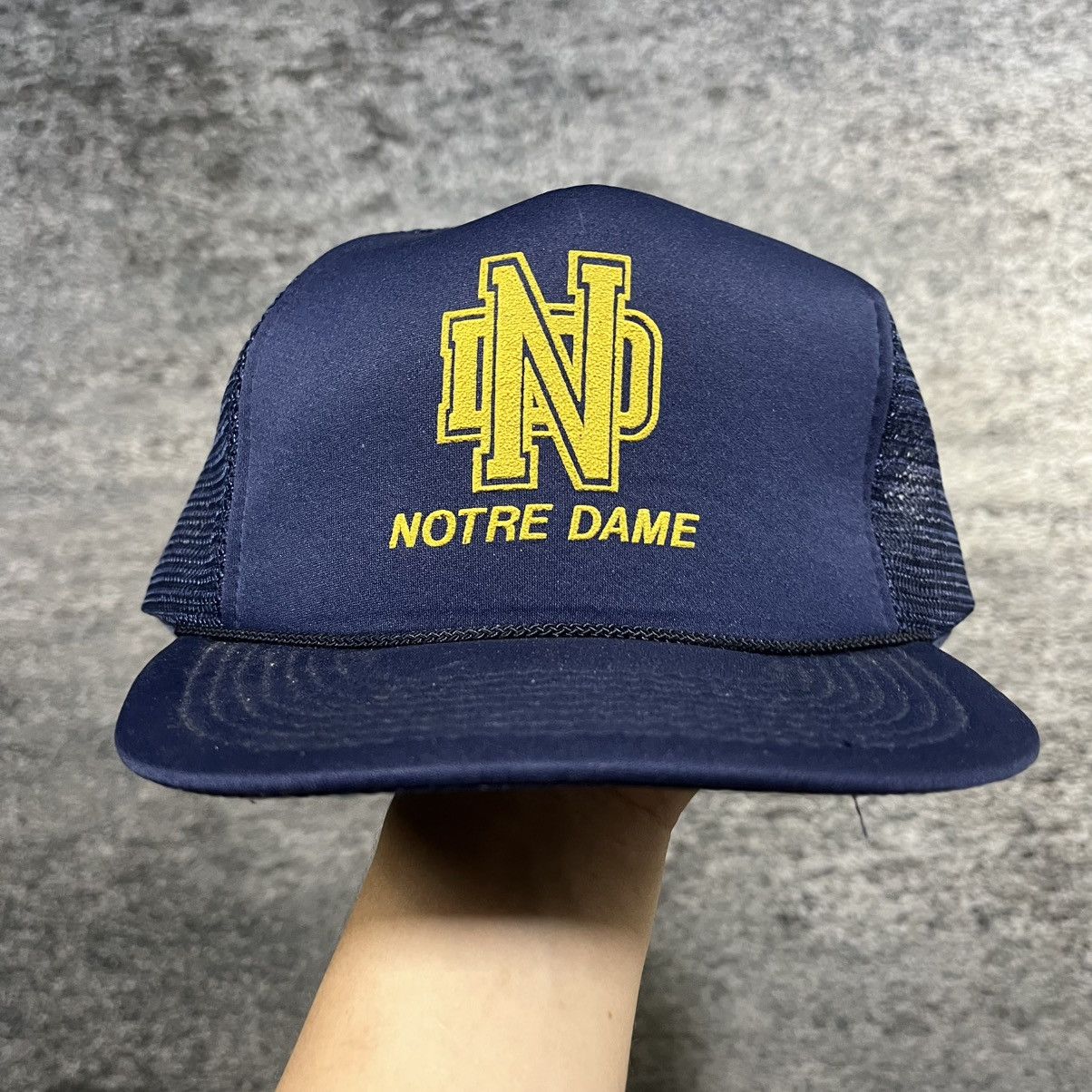 Vintage Vintage 90s Notre Dame Fighting Irish Snapback Trucker Hat Size ONE SIZE - 2 Thumbnail