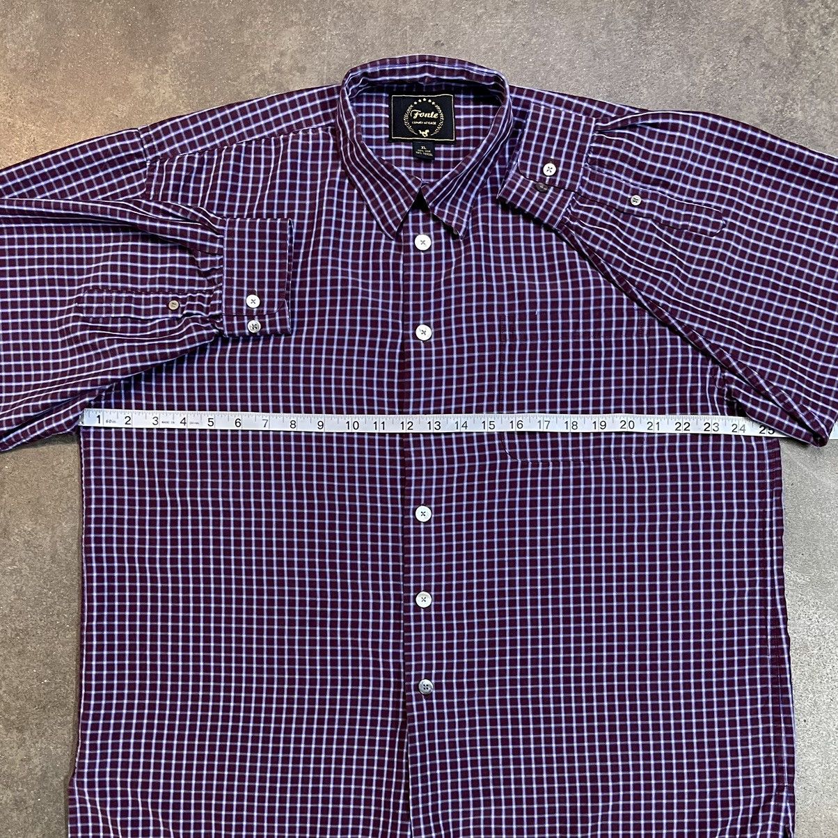 Other FONTE Luxury At Ease Silk Plaid Button Up Shirt Size US XL / EU 56 / 4 - 6 Thumbnail
