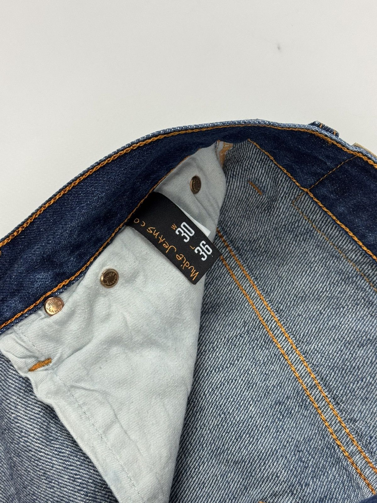 Nudie Jeans Nudie Jeans Co. Thin Finn Org.Dry Heavy Selvage Denim Jeans Size US 30 / EU 46 - 10 Thumbnail