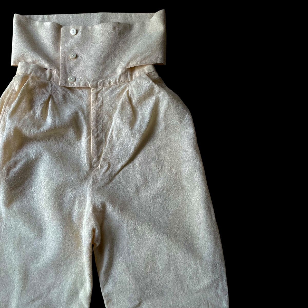 Issey Miyake Vintage Rare 80s Issey Miyake Wool Alpaca Summer Pants Size US 26 / EU 42 - 4 Thumbnail