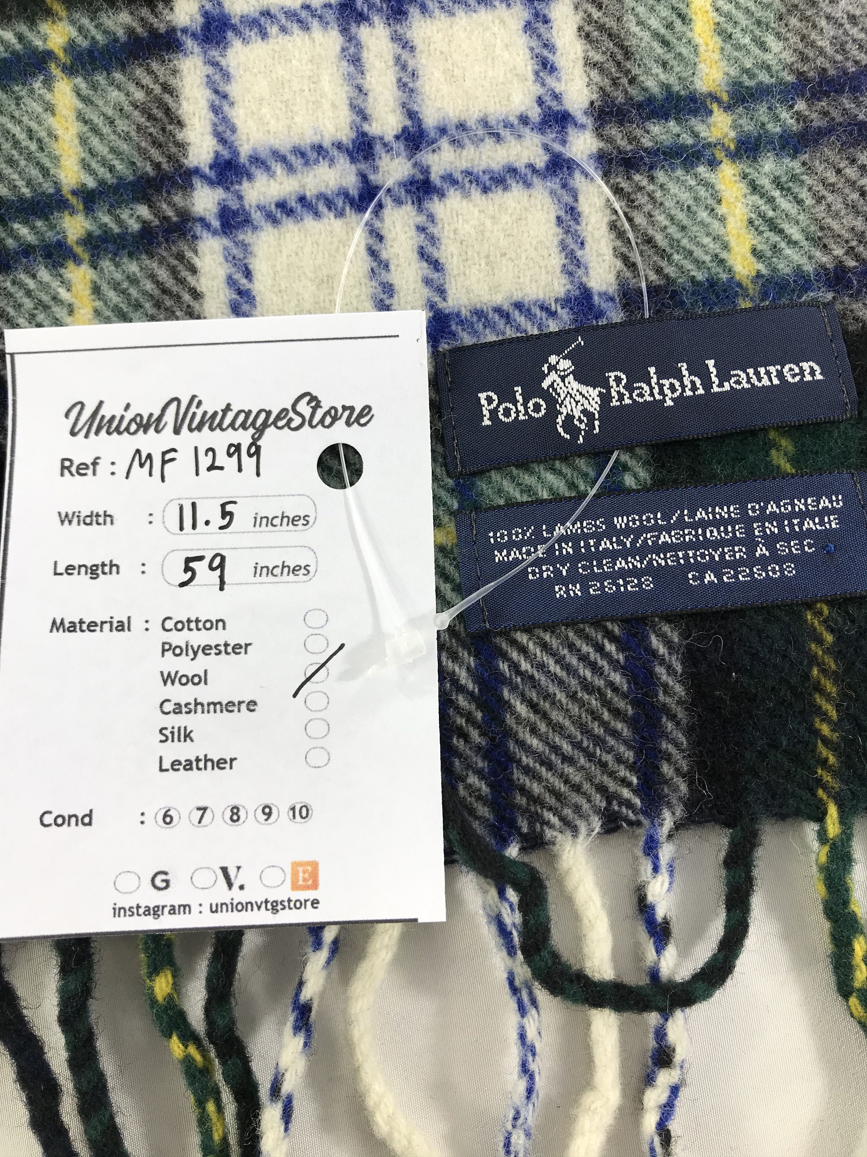 Polo Ralph Lauren Vintage Polo Ralph Lauren Scarf/Muffler/Neckwear MF1299 Size ONE SIZE - 5 Thumbnail