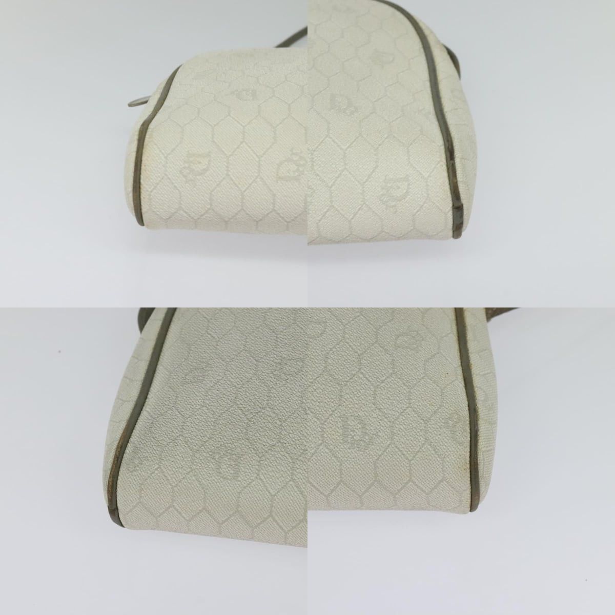 Dior DIOR Honeycomb Canvas Shoulder Bag Pvc White Gold Size ONE SIZE - 10 Thumbnail