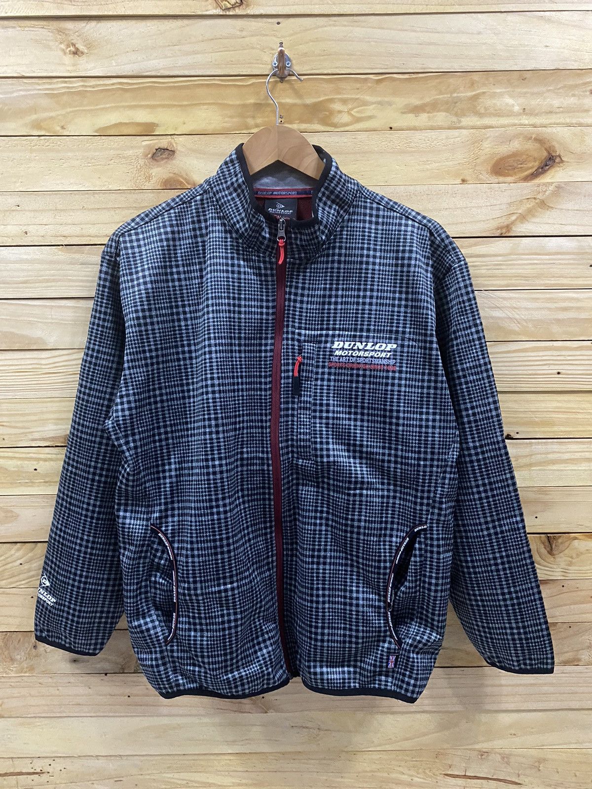 Dunlop Vintage dunlop motorsport checkered jacket Size US M / EU 48-50 / 2 - 1 Thumbnail