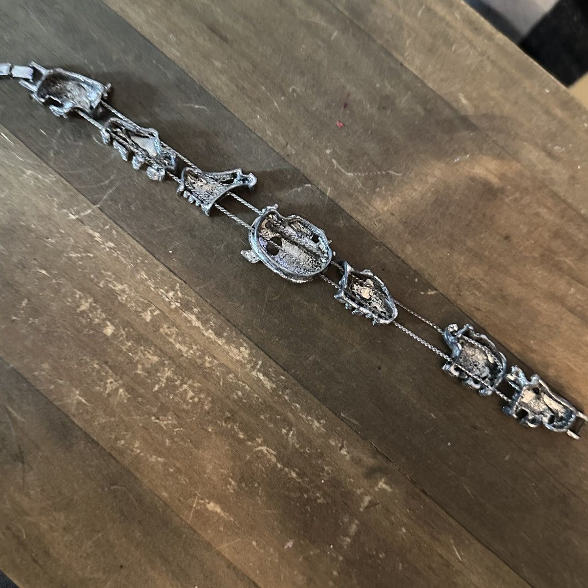 Other Vintage silver tone Noah’s Ark sliding charm bracelet Size ONE SIZE - 3 Thumbnail