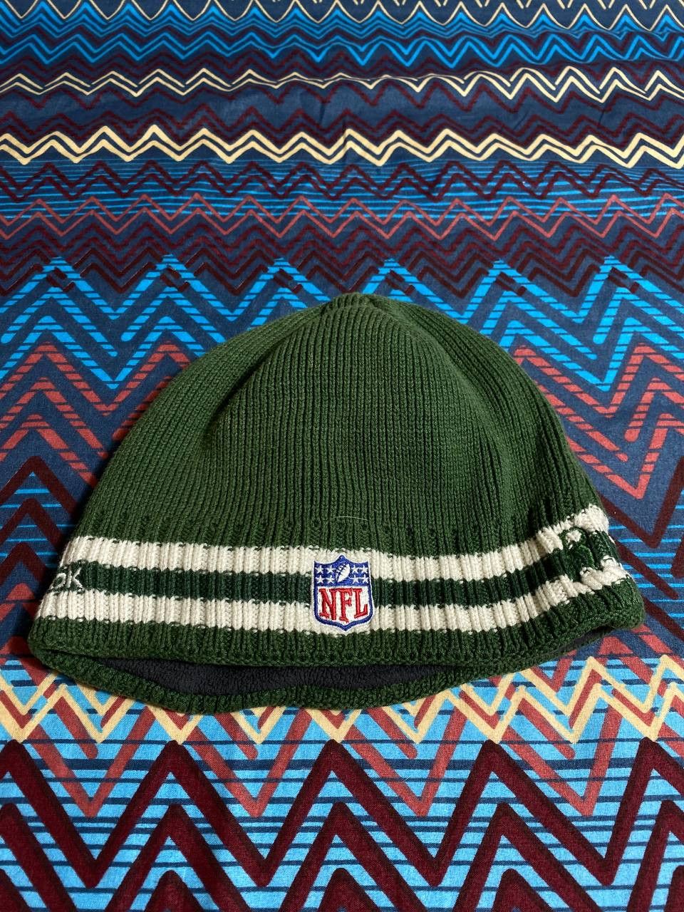 Reebok Hats green Vintage striped Reebok Y2K logo NFL Streetwear Size ONE SIZE - 9 Thumbnail