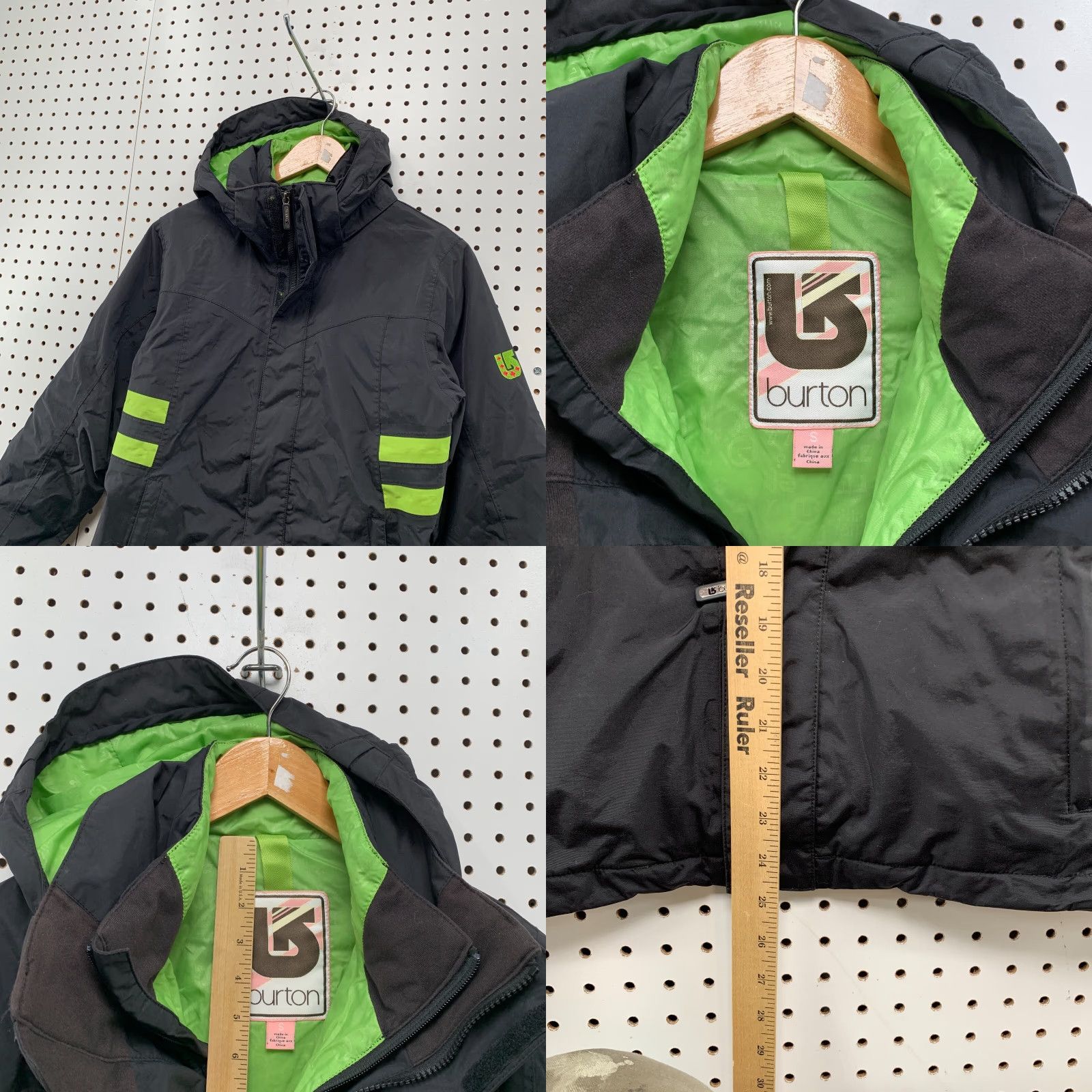 Burton Burton Ski Jacket Womens Small Black Green 3 In 1 Removable Liner Snow 20x25 Size S / US 4 / IT 40 - 8 Thumbnail