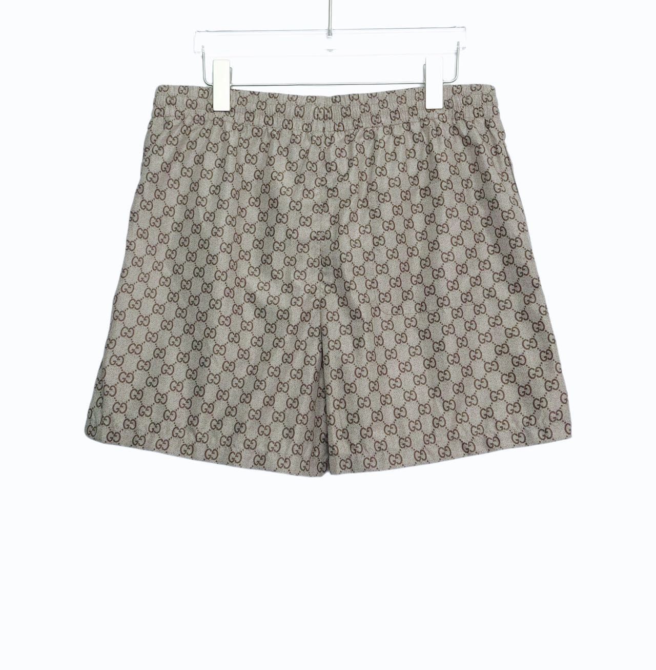 Gucci Gucci Brown All-over Letter Logo Casual Shorts K26WX Size US 34 / EU 50 - 2 Thumbnail