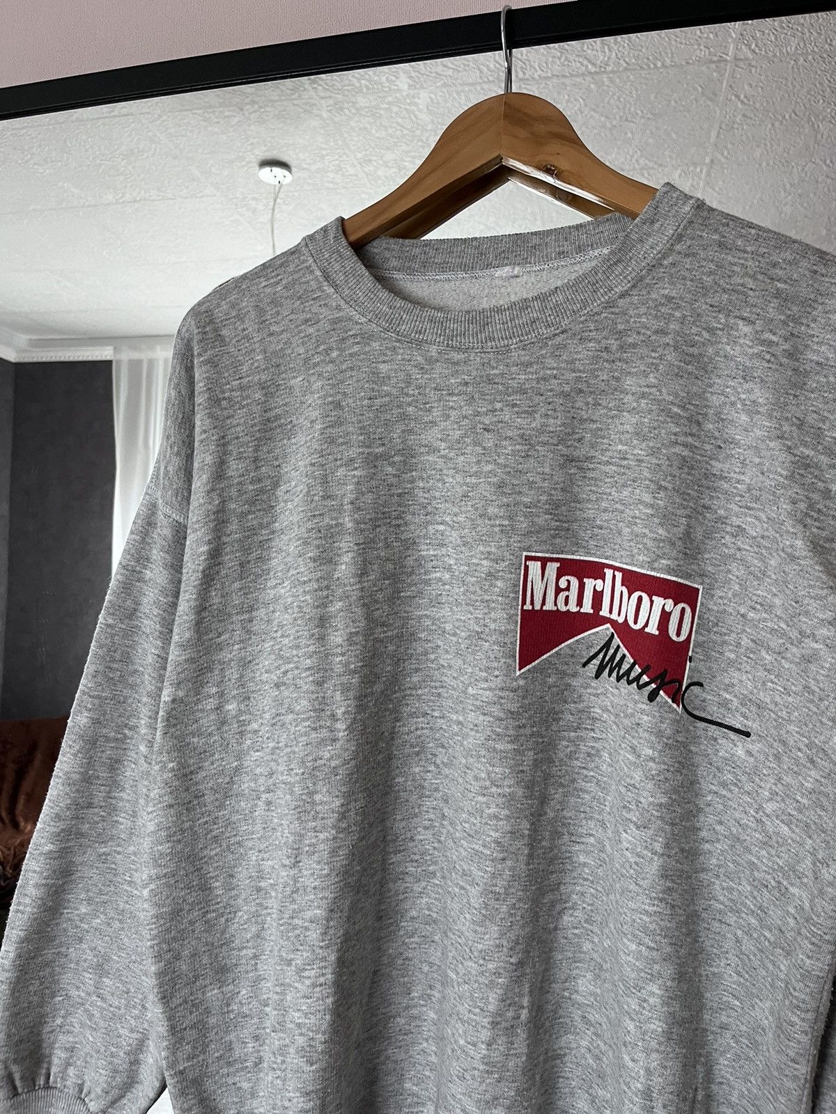 Marlboro Vintage Marlboro Music Grey Sweatshirt Size US XL / EU 56 / 4 - 2 Thumbnail