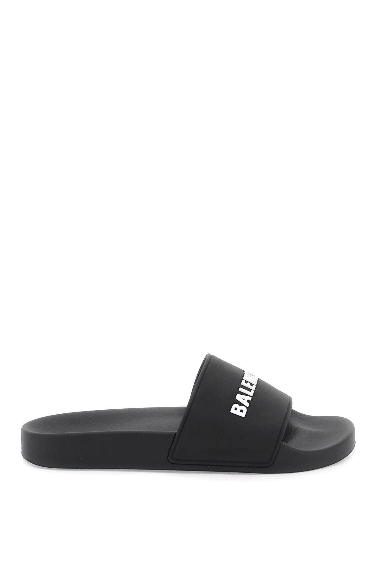 image of Balenciaga Logo Pool Slides Size Eu 42 For Men in Black