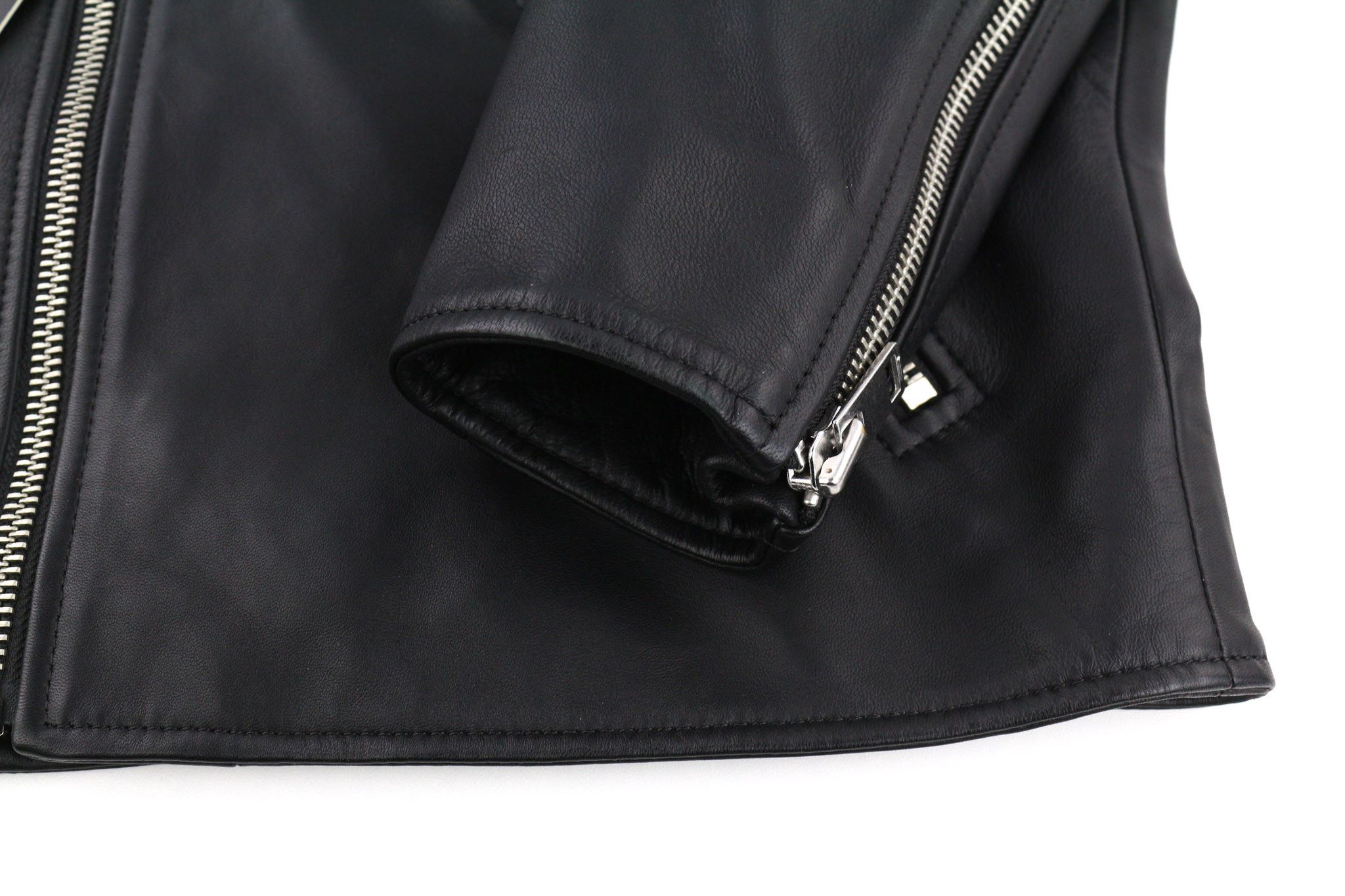 Diesel R-PUSMIR M Black Sheep Leather Zip Lined Jacket 81720 Size US M / EU 48-50 / 2 - 6 Thumbnail