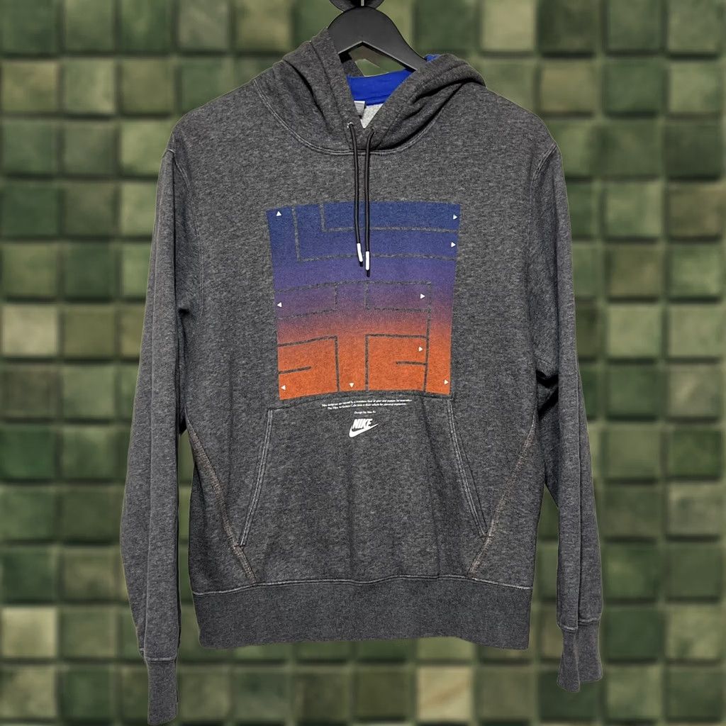 Nike Nike Air Hoodie Graphic Pullover Sweatshirt Gray Small Y2K Alex Fu Mens Hoodie Pullover Nike Air Heritage Collection Size US S / EU 44-46 / 1 - 1 Thumbnail