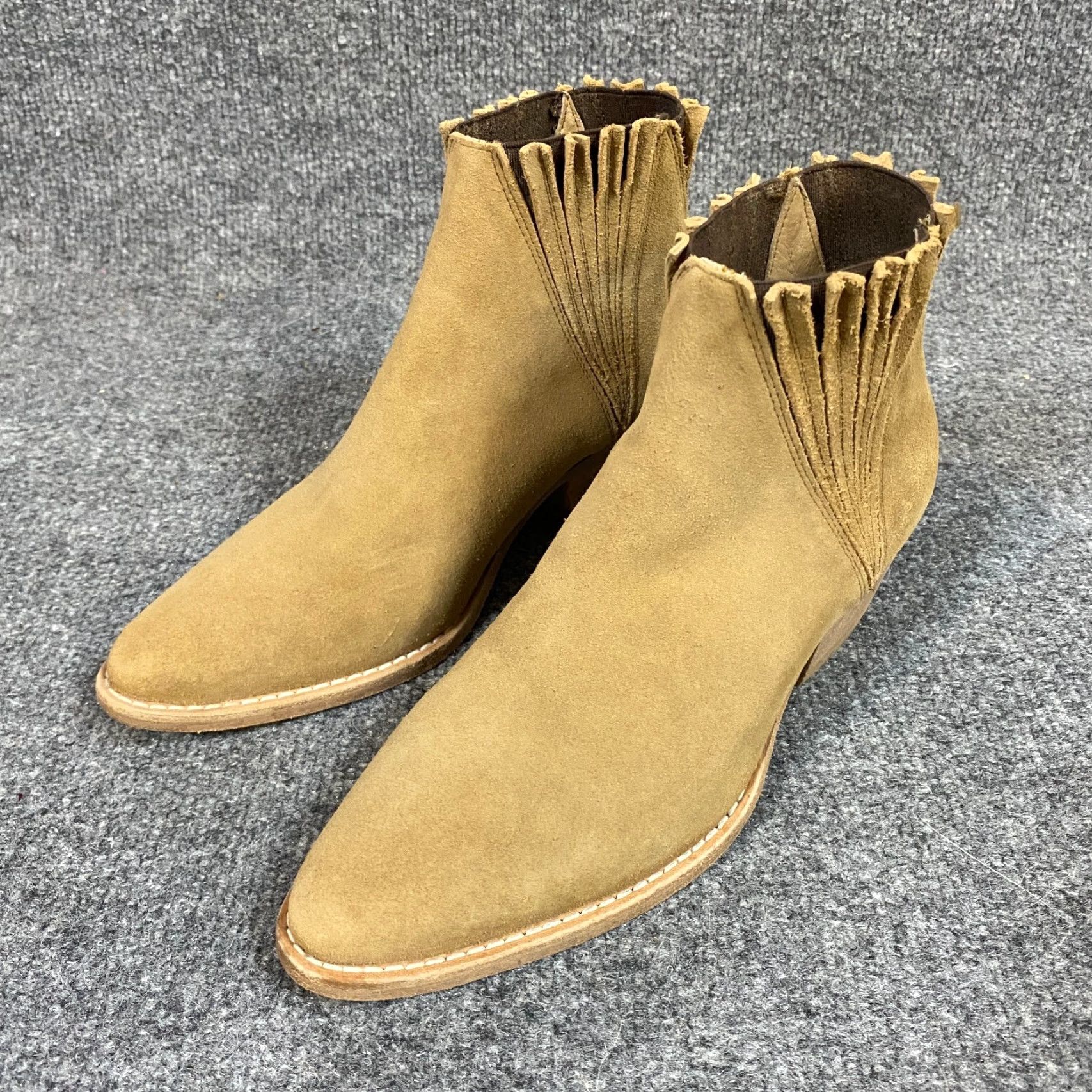 Vintage Farylrobin x Free People Trill Boots 6 Beige Ankle Heeled Bootie Womens Size US 6 / IT 36 - 2 Thumbnail