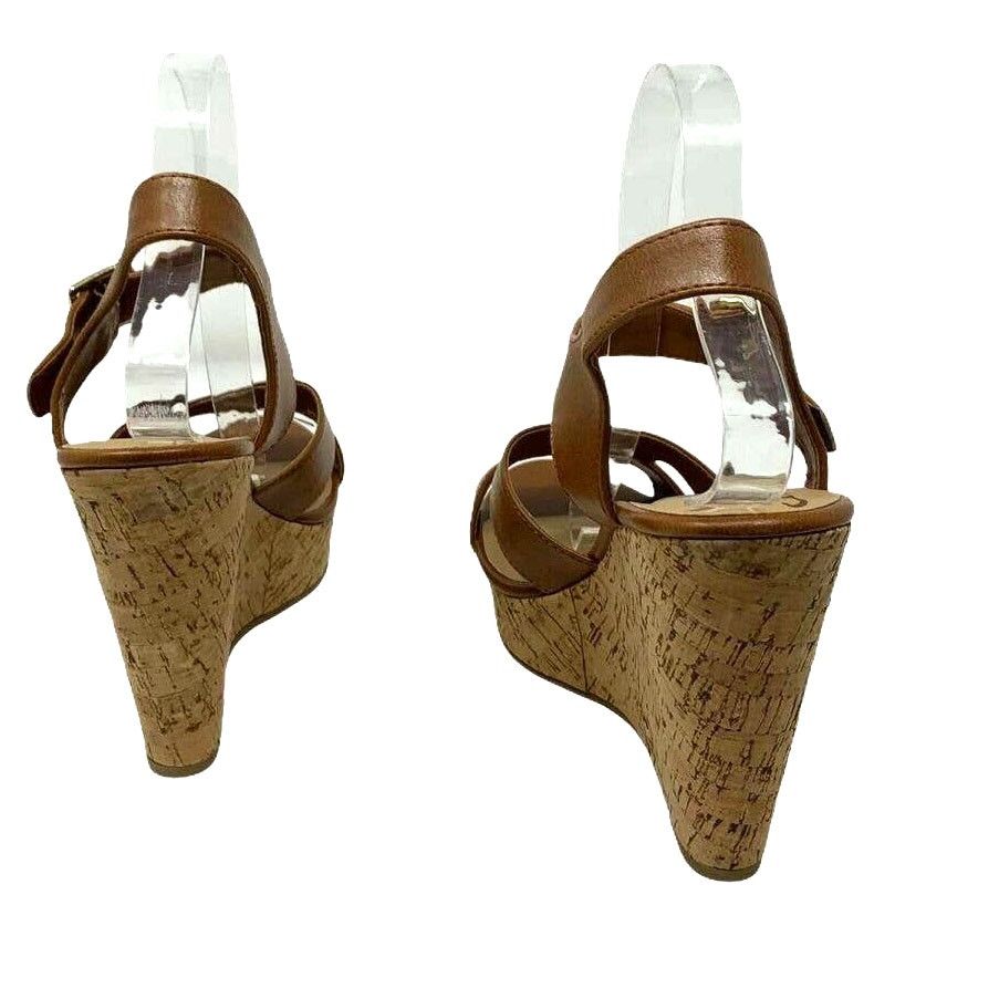 American Rag American Rag Rochelle Cognac Wedge Slingback Sandals Size 9 Size US 9 / IT 39 - 3 Thumbnail