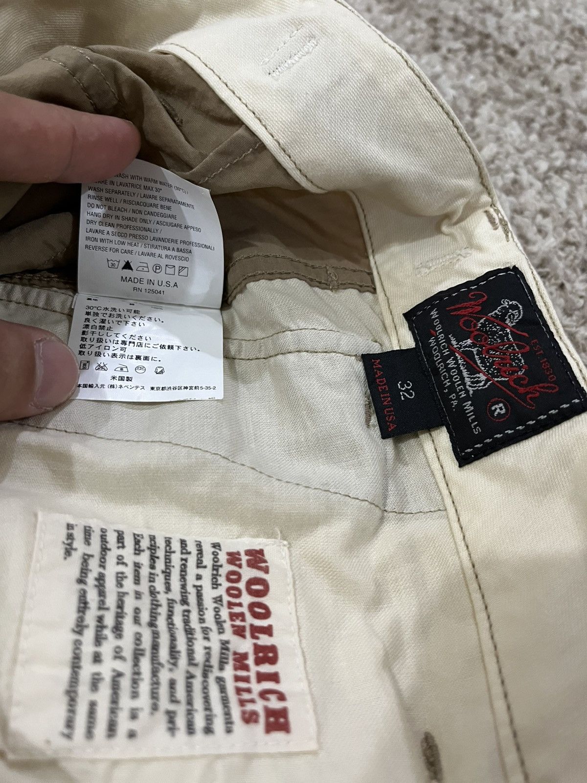 Woolrich Woolen Mills 🔥🔥 NWT WOOLRICH GARMENT DYED PARACHUTE CARGO Size US 32 / EU 48 - 7 Thumbnail