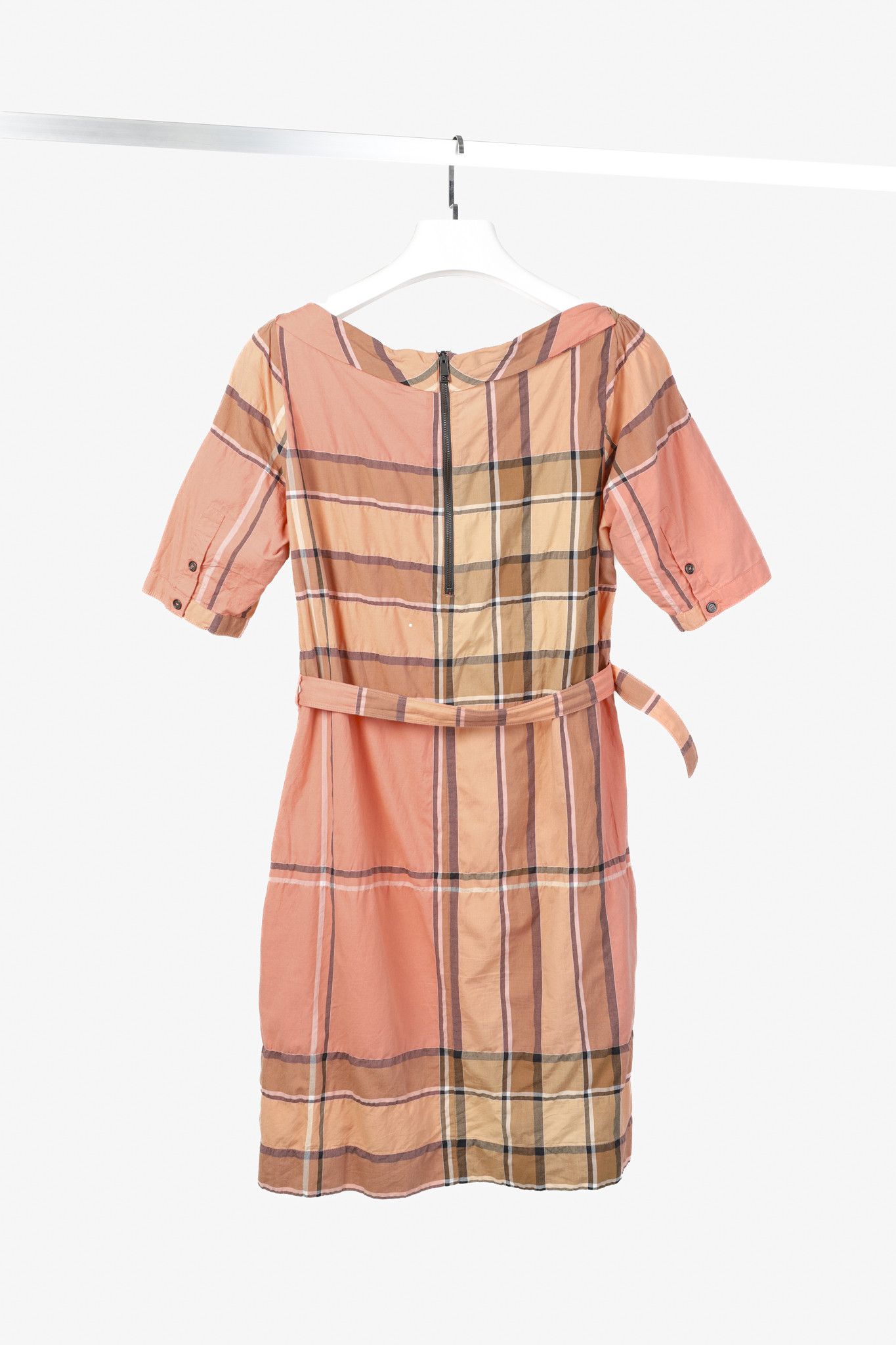 Burberry Burberry Brit Pink Check Belted Sheath Dress Size M / US 6-8 / IT 42-44 - 2 Thumbnail