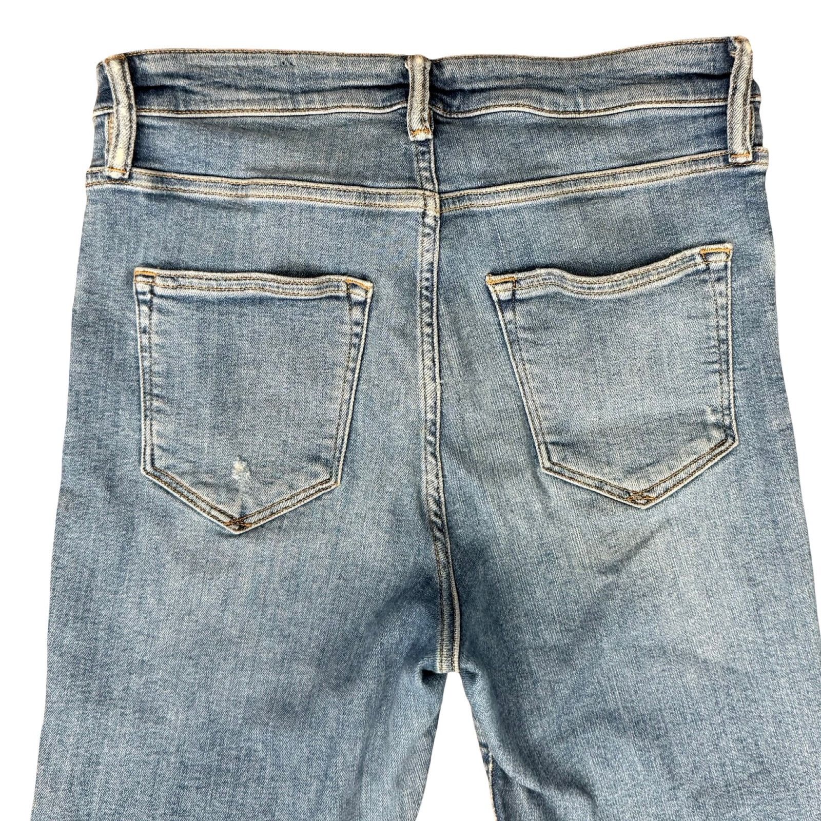 Allsaints AllSaints Blue Phoenix Distressed Raw Hem Skinny Jeans sz 30 Size 26" / US 2 / IT 38 - 10 Thumbnail