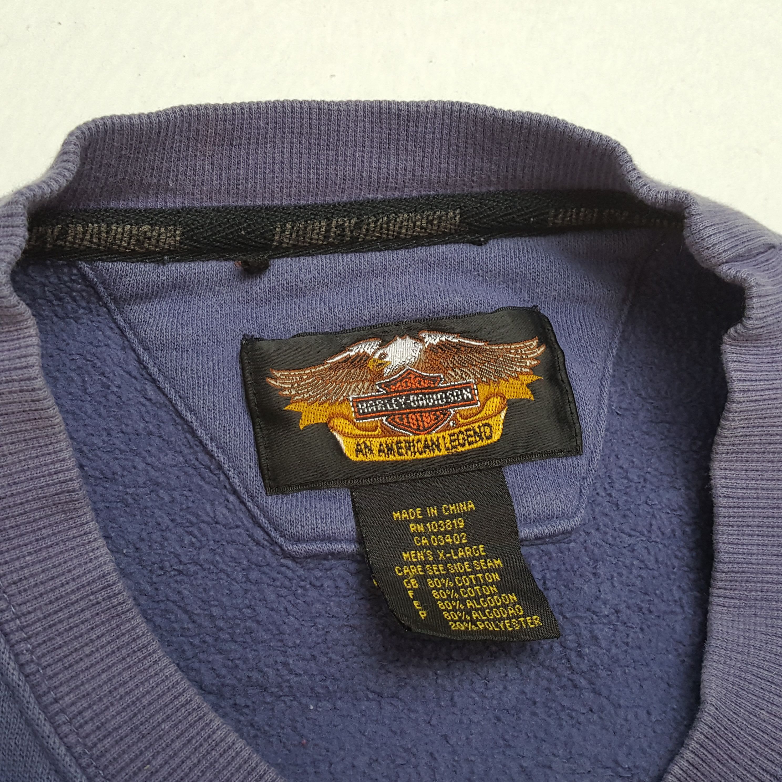 Harley Davidson × Vintage Vintage HARLEY DAVIDSON American Motorcycle Sweatshirts Size US XXL / EU 58 / 5 - 9 Thumbnail