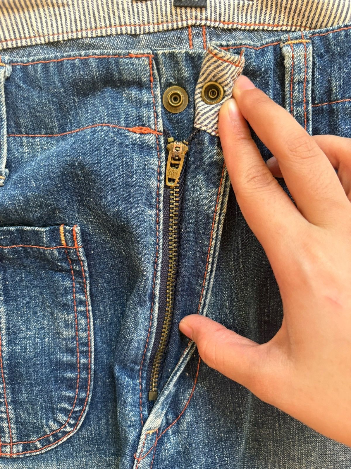 Japanese Brand Vintage Japanese Brand Mud Wash Bush Pant Baggy Jeans Size US 31 - 3 Thumbnail
