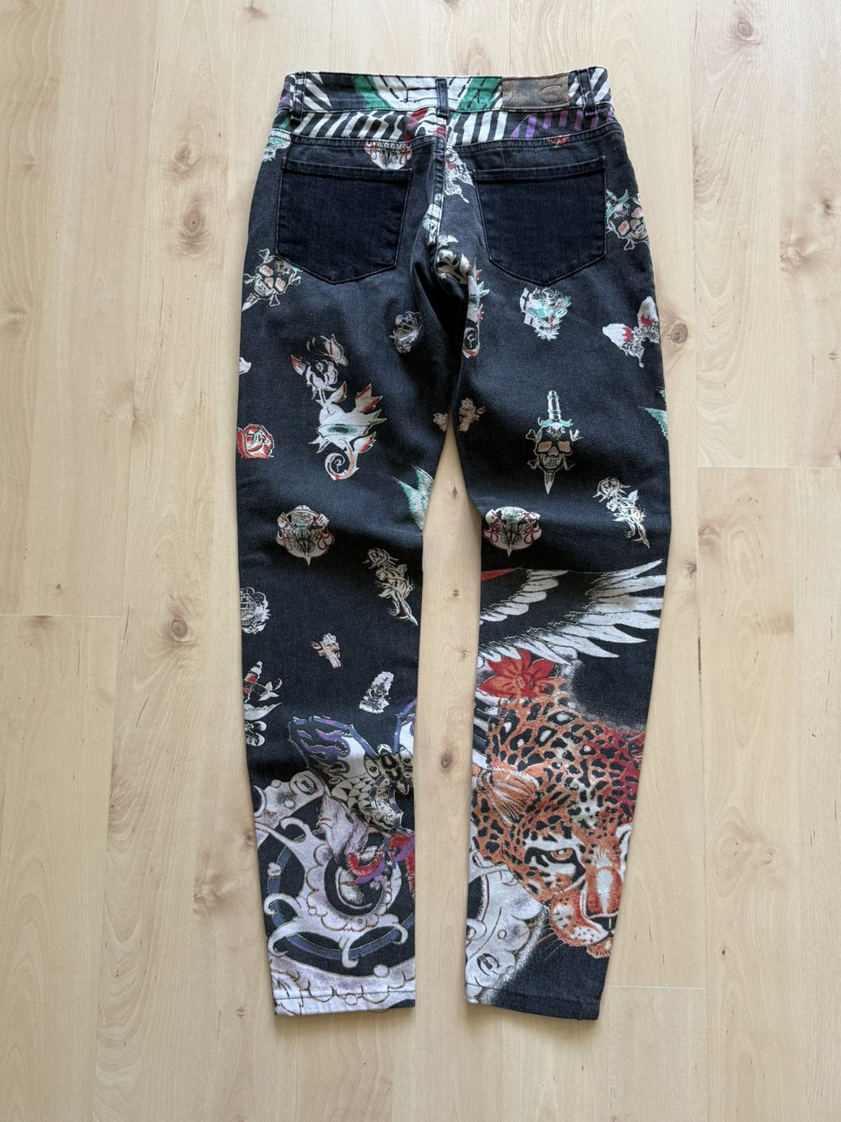 Just Cavalli Just Cavalli vintage Fullprint avant garde skinny jeans Size 26" / US 2 / IT 38 - 2 Thumbnail