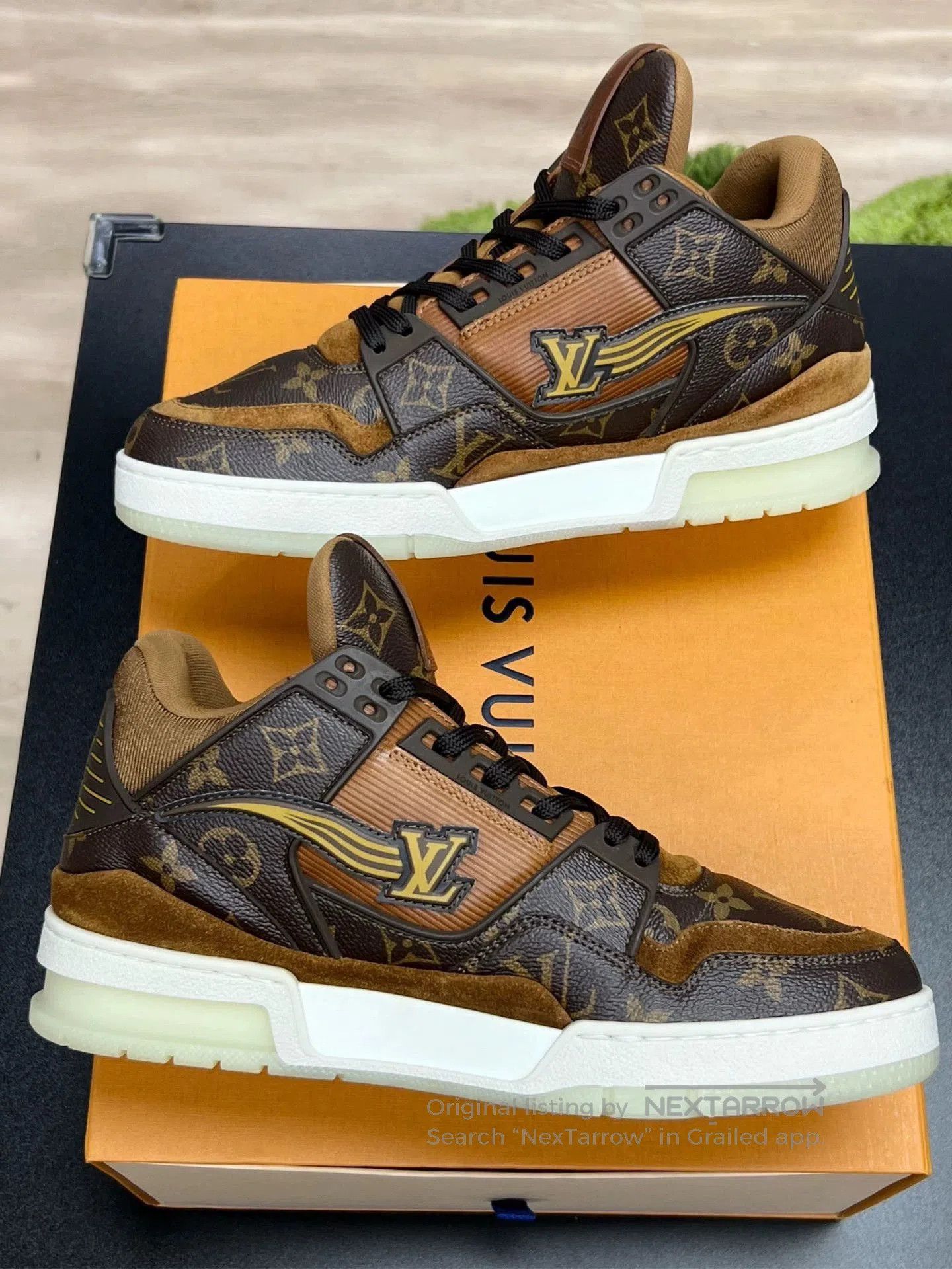 Louis Vuitton lv trainer sneakers in brown monogram. Size US 6.5 / EU 39-40 - 6 Thumbnail