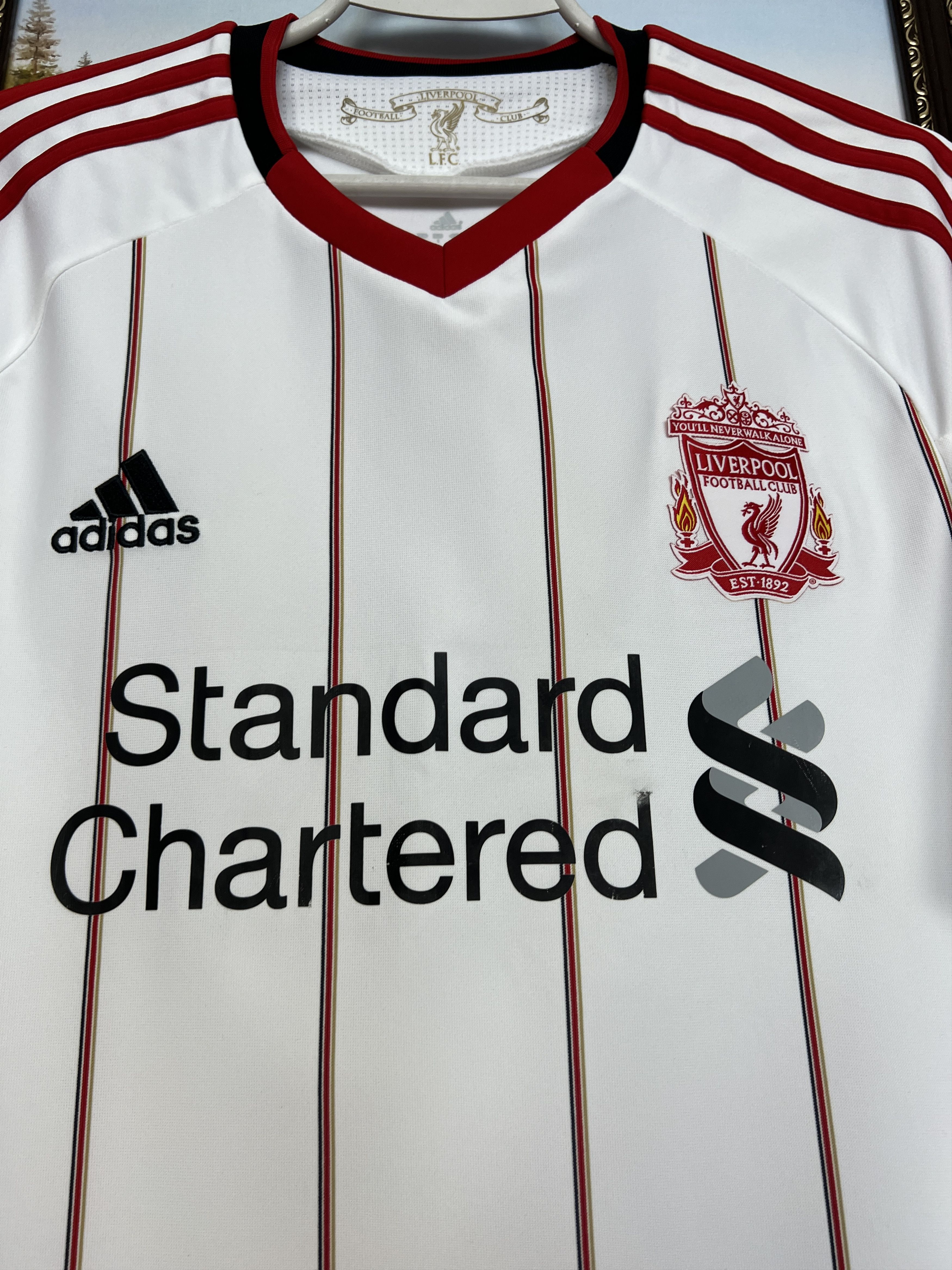 Nike Liverpool Away football shirt 2010 Soccer Jersey Trikot Rare Size US L / EU 52-54 / 3 - 3 Thumbnail