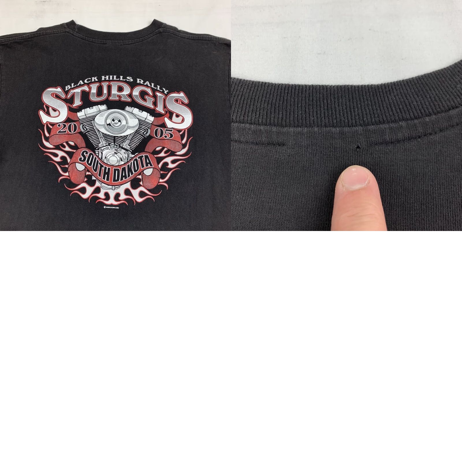Vintage VINTAGE Sturgis T-Shirt Adult Medium Black 2005 Bike Rally Skull Animal Motorcycle Mens Size US M / EU 48-50 / 2 - 8 Thumbnail