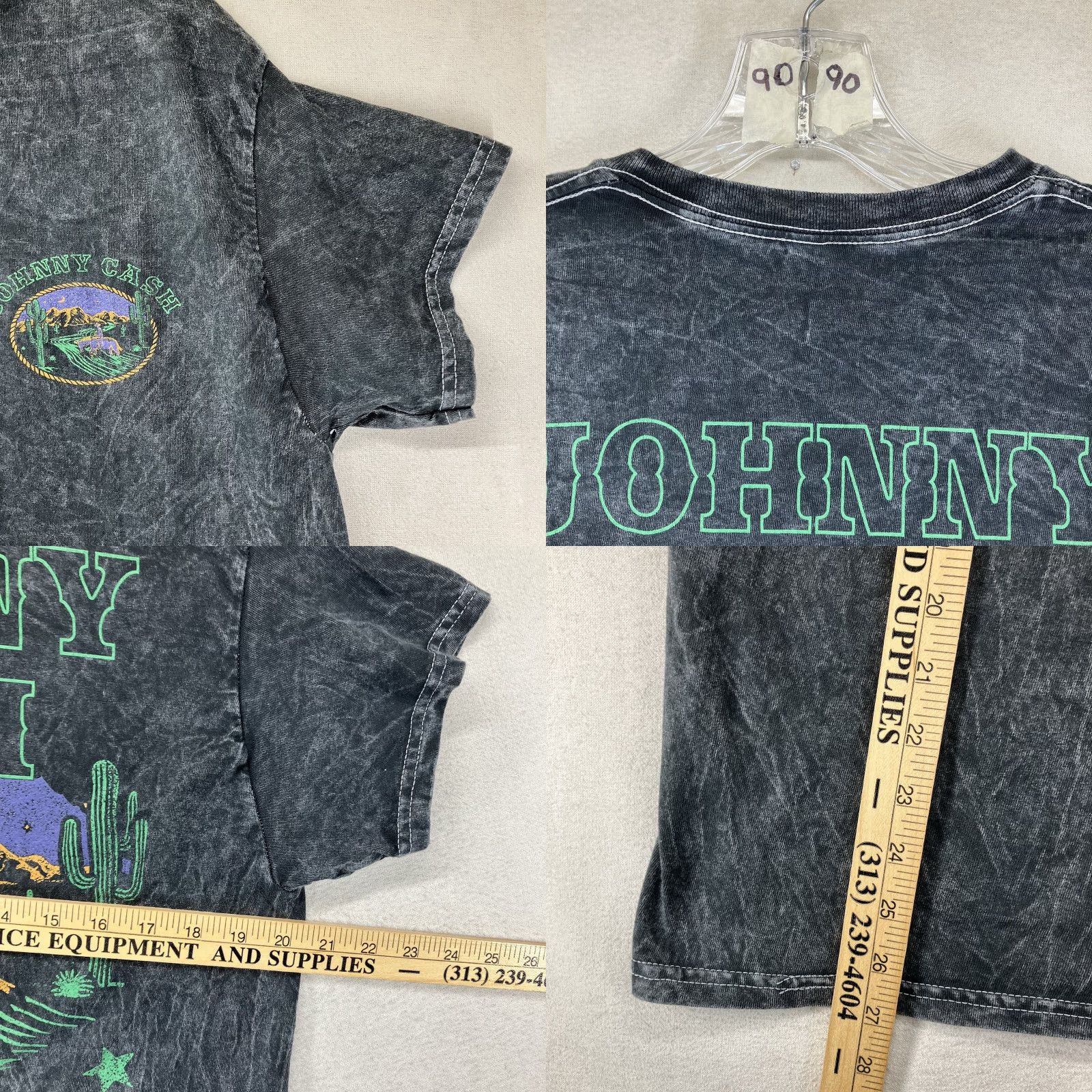 Vintage Johnny Cash Graphic T-Shirt XL Black Short Sleeve Music Retro Western Mens Size US XL / EU 56 / 4 - 8 Thumbnail